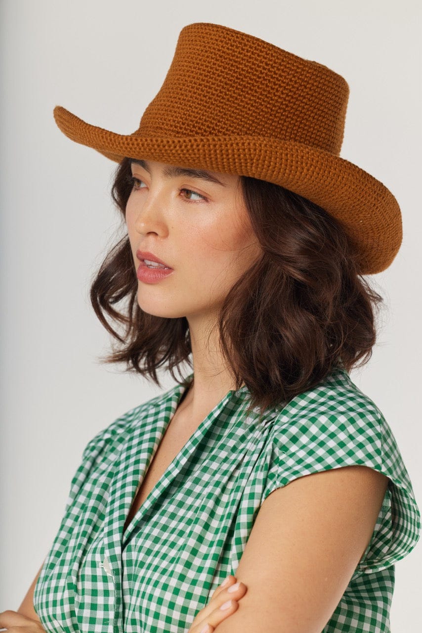 Georgia Pima Cotton Sun Hat in Brown Sugar Hats CHRISTINE ALCALAY - 2