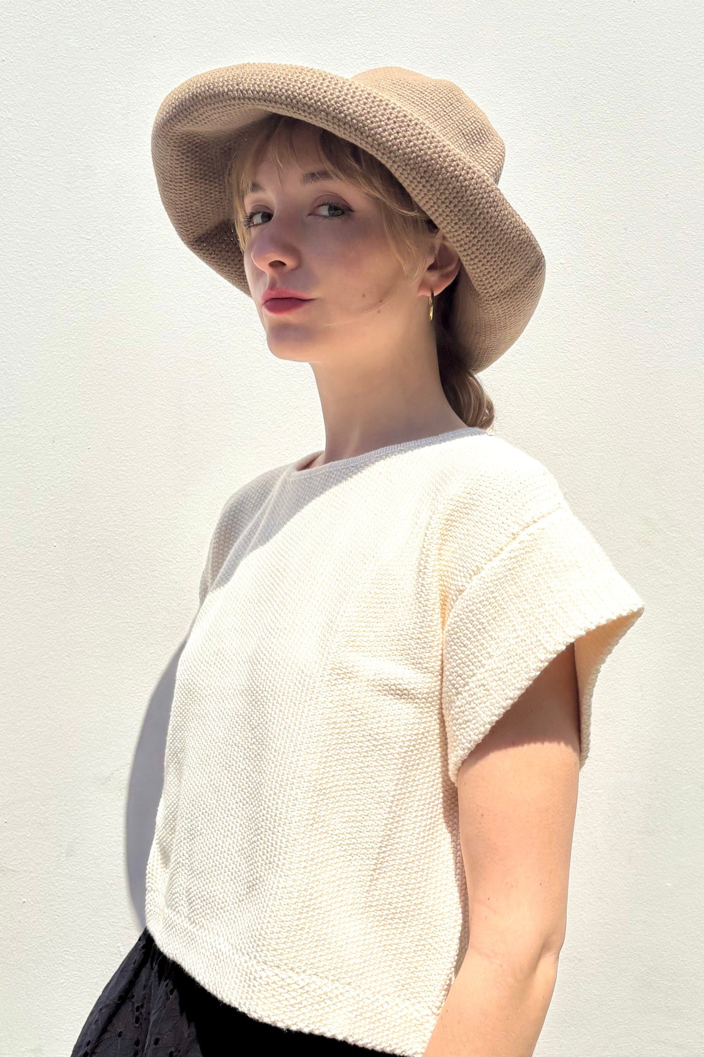 Wide Brim Crochet Sun Hat Hats CHRISTINE ALCALAY