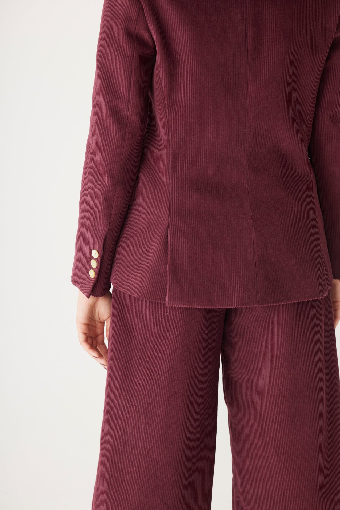 Tilda Blazer in Fine Wine Wale Corduroy Jackets CHRISTINE ALCALAY