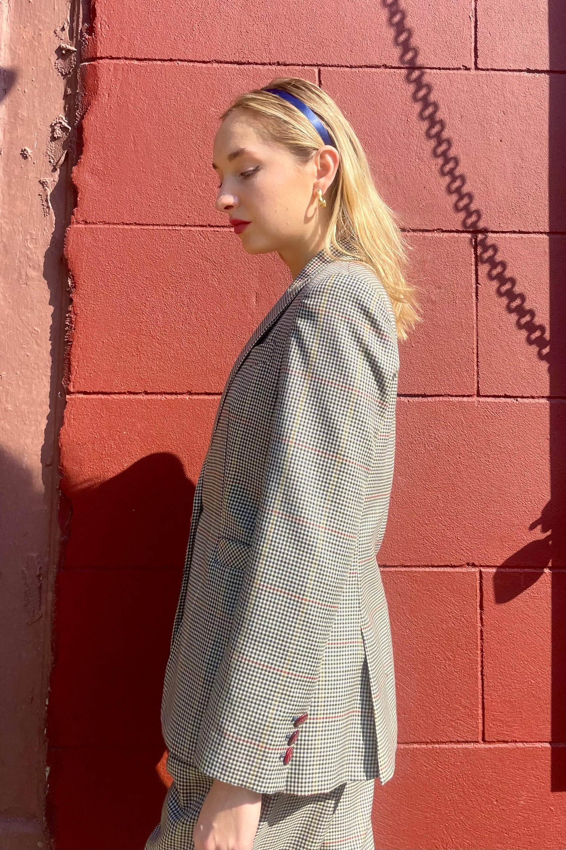 Bianca Blazer in Tropical Wool Plaid Jackets & Outerwear CHRISTINE ALCALAY