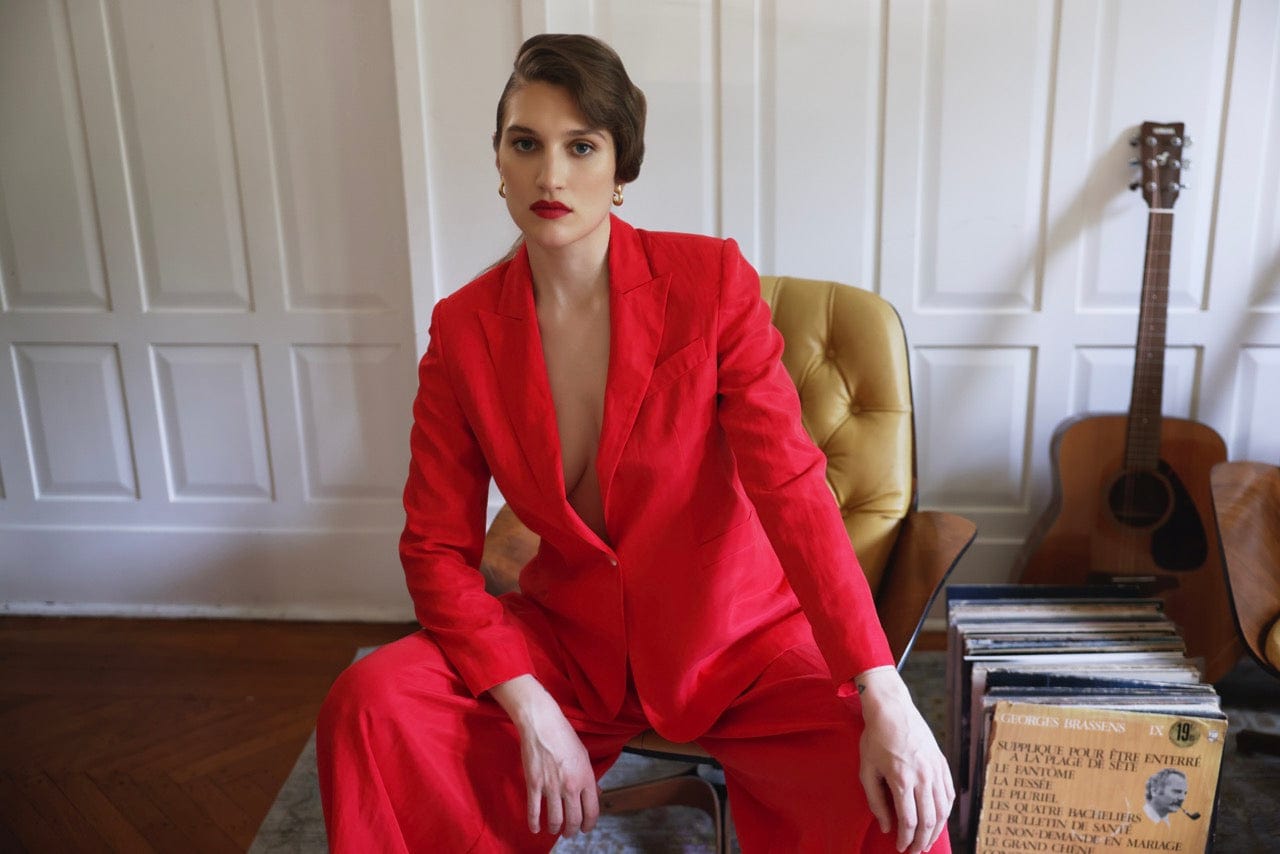 Bianca Jacket in Cupro Linen Blend Jackets CHRISTINE ALCALAY
