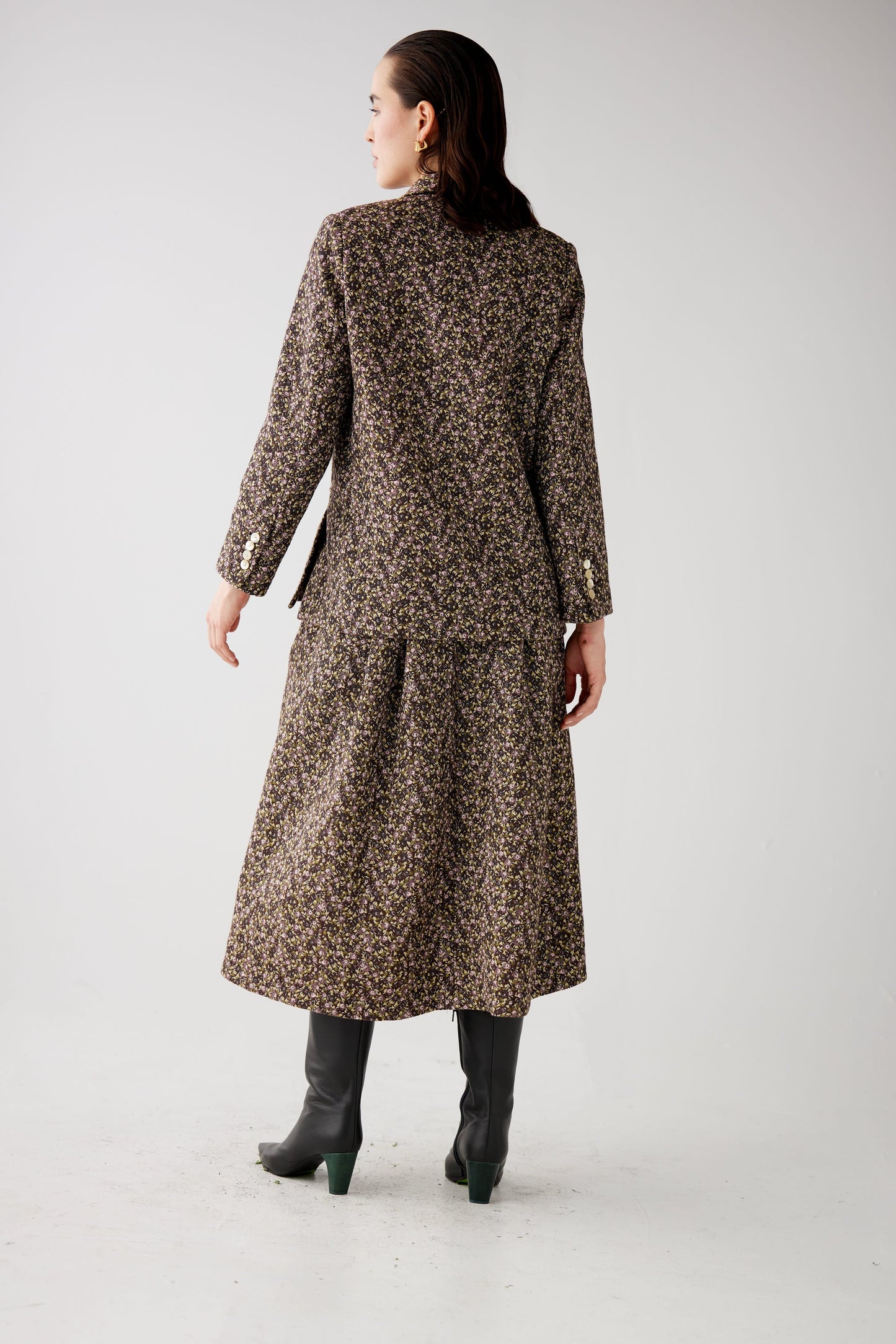 SAMPLE FW25 - Charlie Jacket in Ditzy Floral Brocade Samples CHRISTINE ALCALAY