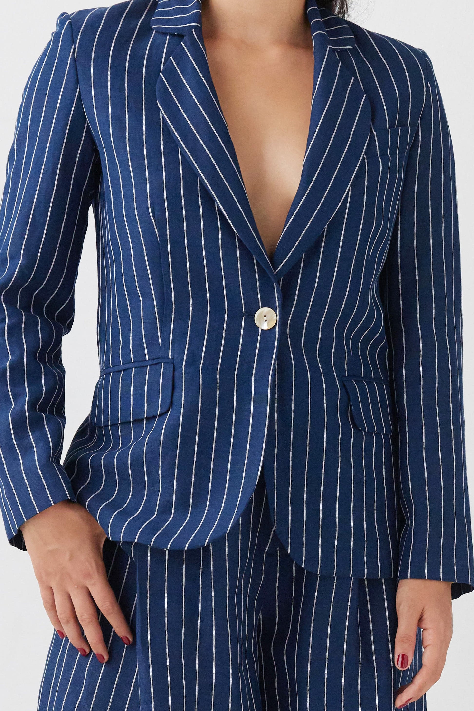 Gatsby Jacket in Midnight Stripe Jackets CHRISTINE ALCALAY