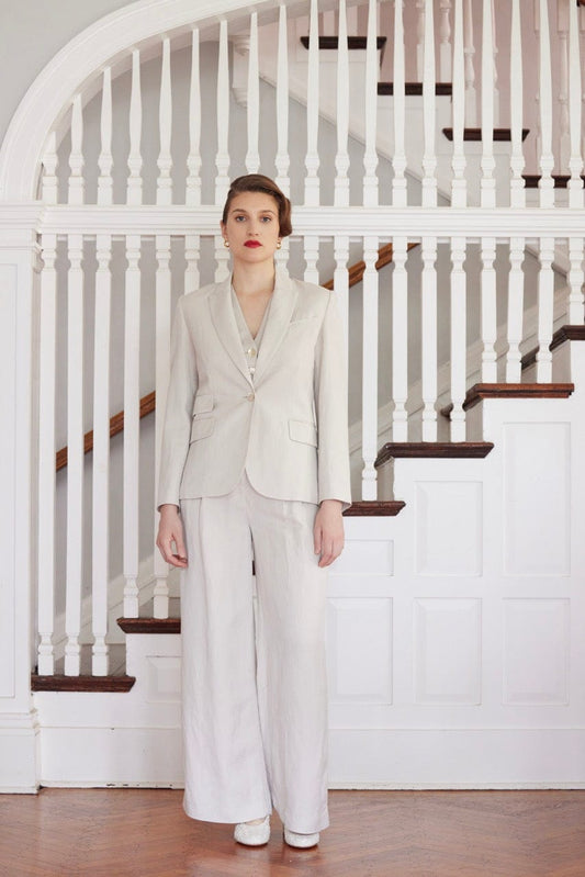 Tilda Jacket in Linen Blend Jackets CHRISTINE ALCALAY Oyster 0