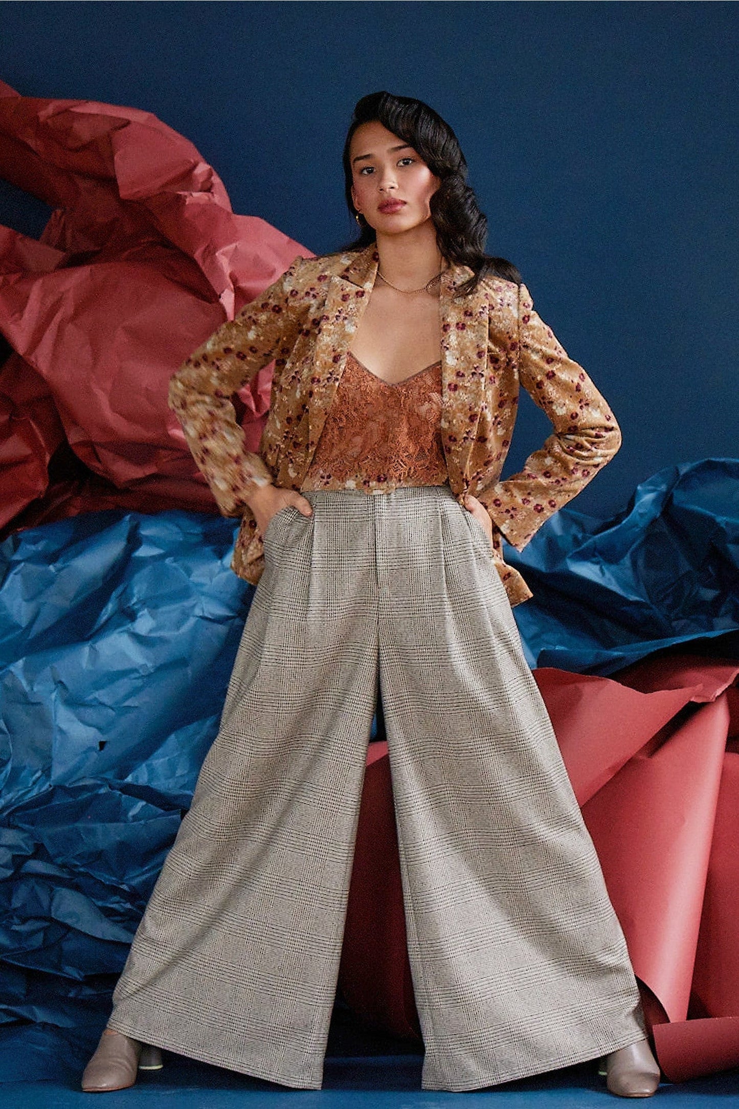 Tilda Jacket in Italian Houndstooth Corduroy Jackets CHRISTINE ALCALAY