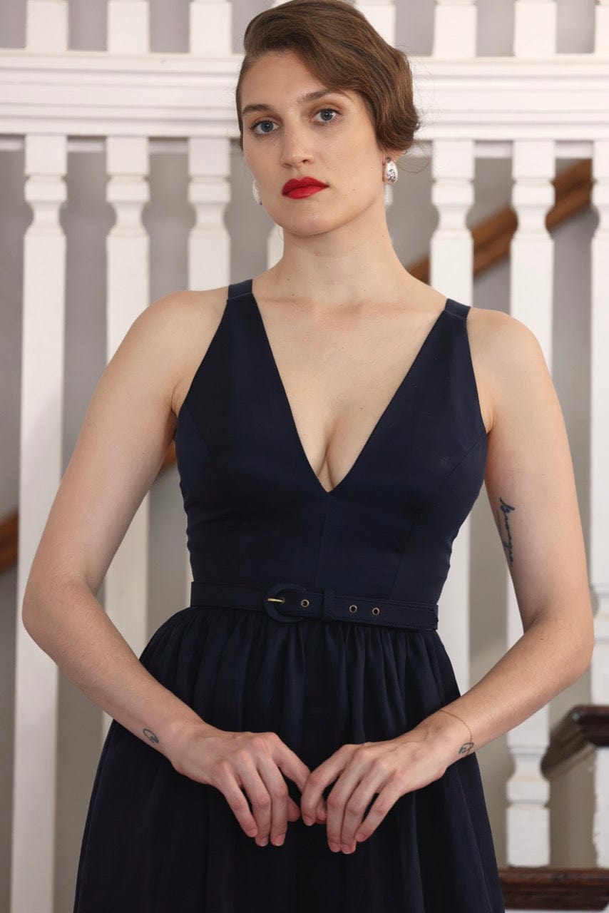 Quynh Jumpsuit in Cupro Linen Blend Jumpsuits CHRISTINE ALCALAY Dark Navy 00