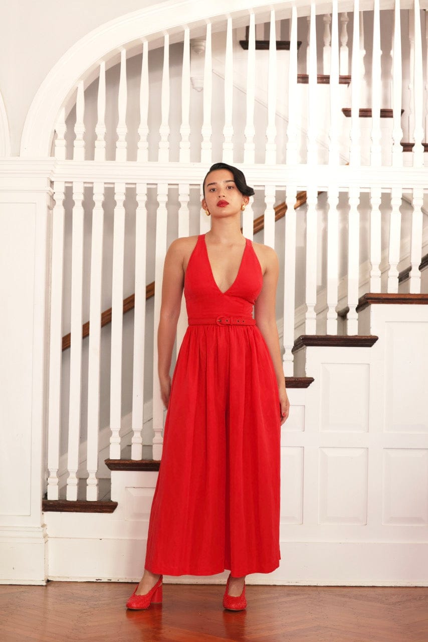 Quynh Jumpsuit in Cupro Linen Blend Jumpsuits CHRISTINE ALCALAY