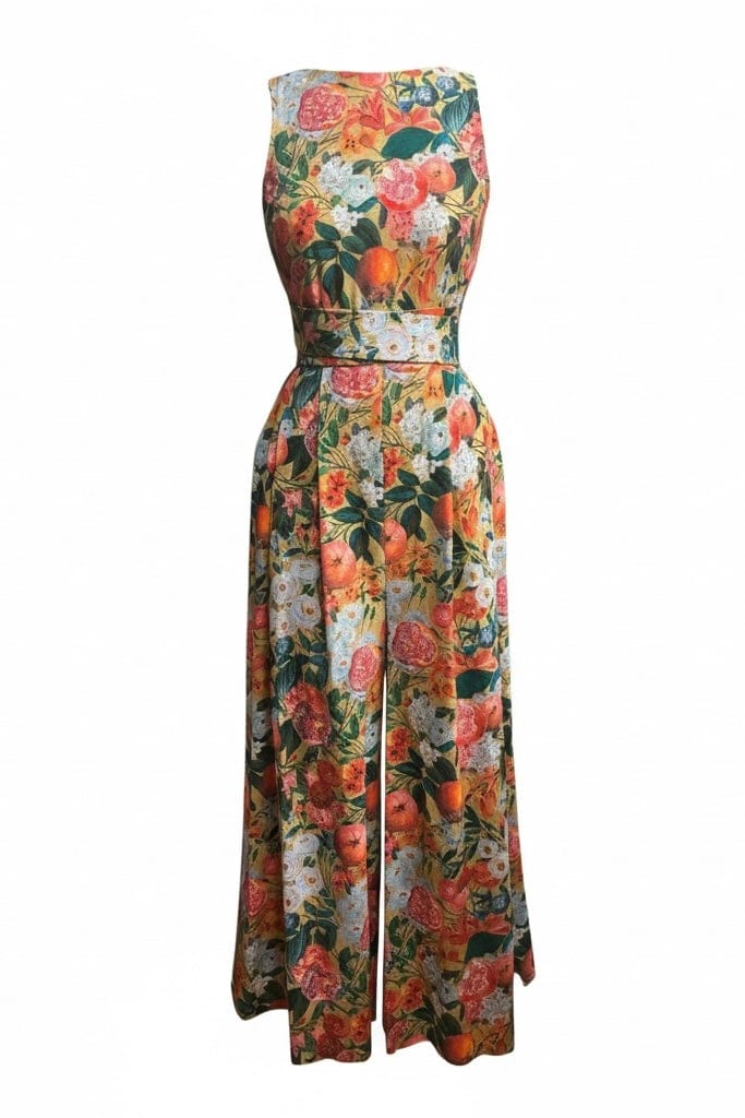 Kyoko Linen Cotton Jumpsuit in Pom Floral Jumpsuits CHRISTINE ALCALAY - 7