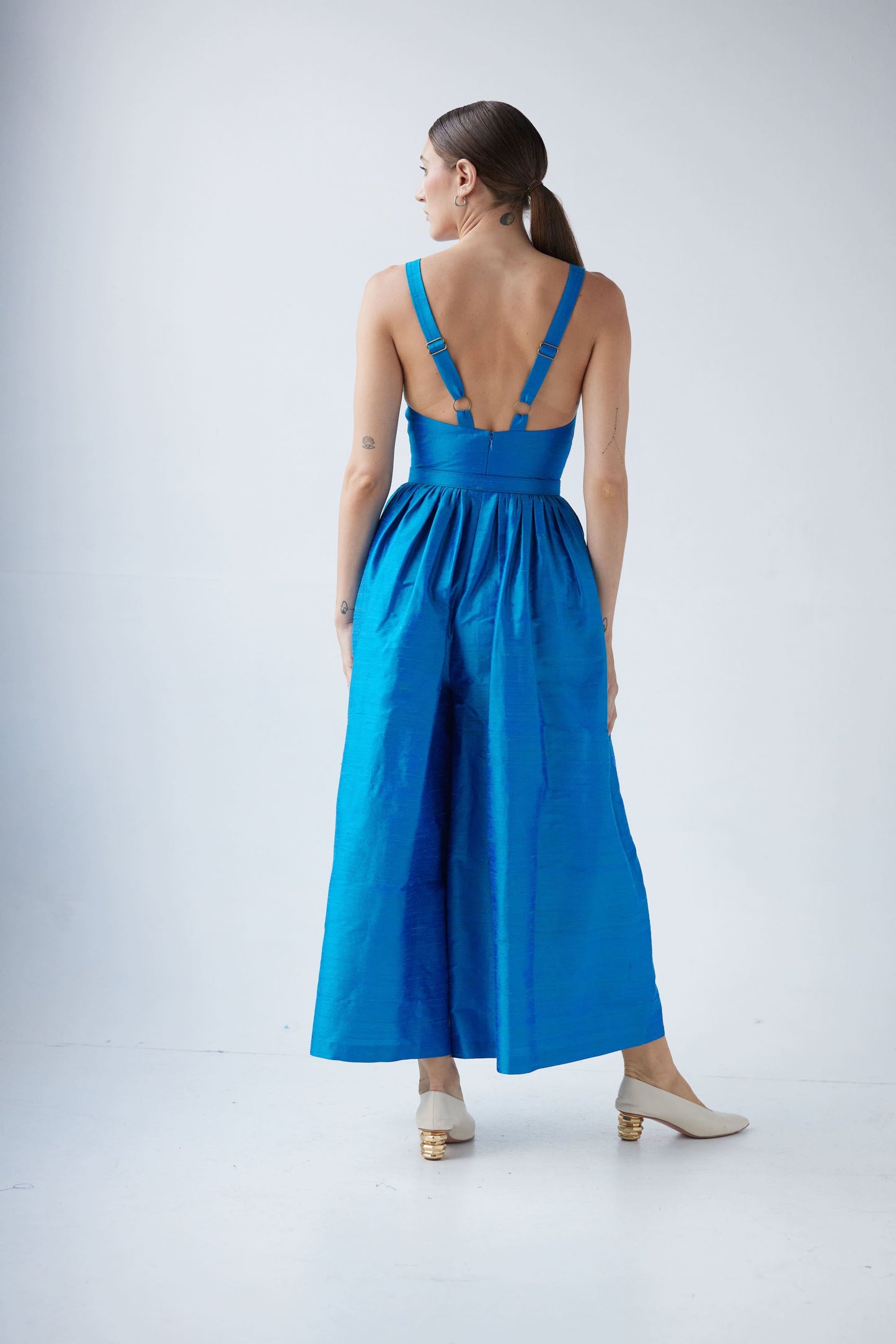 Quynh Jumpsuit in Silk Dupioni Jumpsuits CHRISTINE ALCALAY