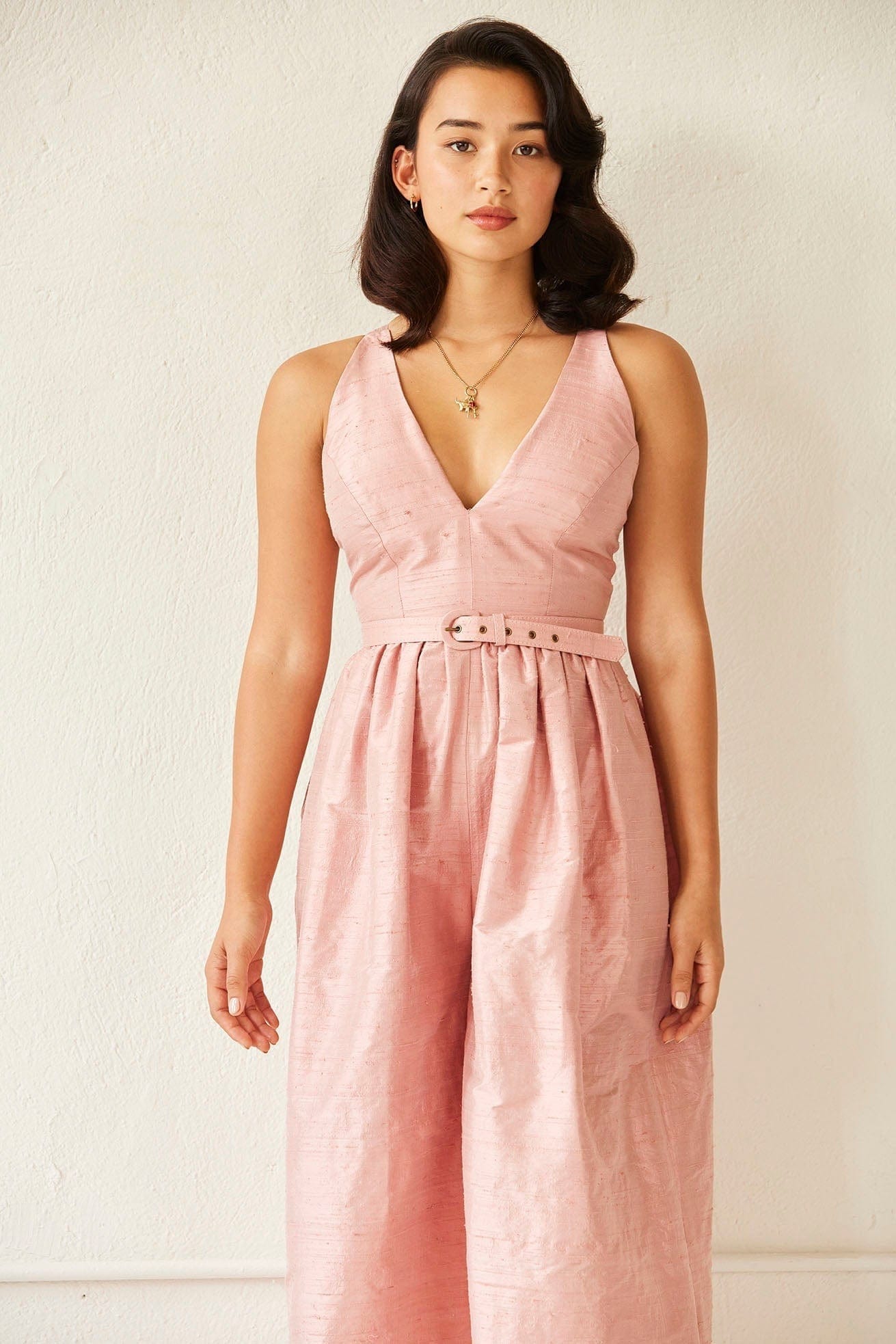 Quynh Jumpsuit in Silk Dupioni Jumpsuits CHRISTINE ALCALAY