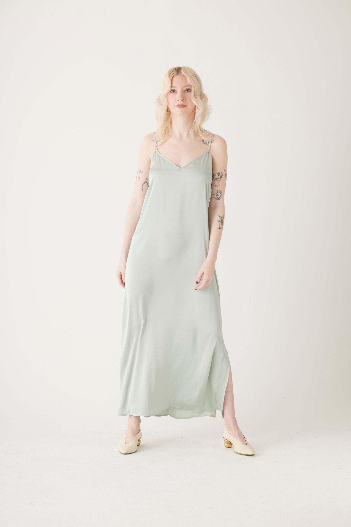 Kate Slip Dress in Japanese Charmeuse Dresses CHRISTINE ALCALAY