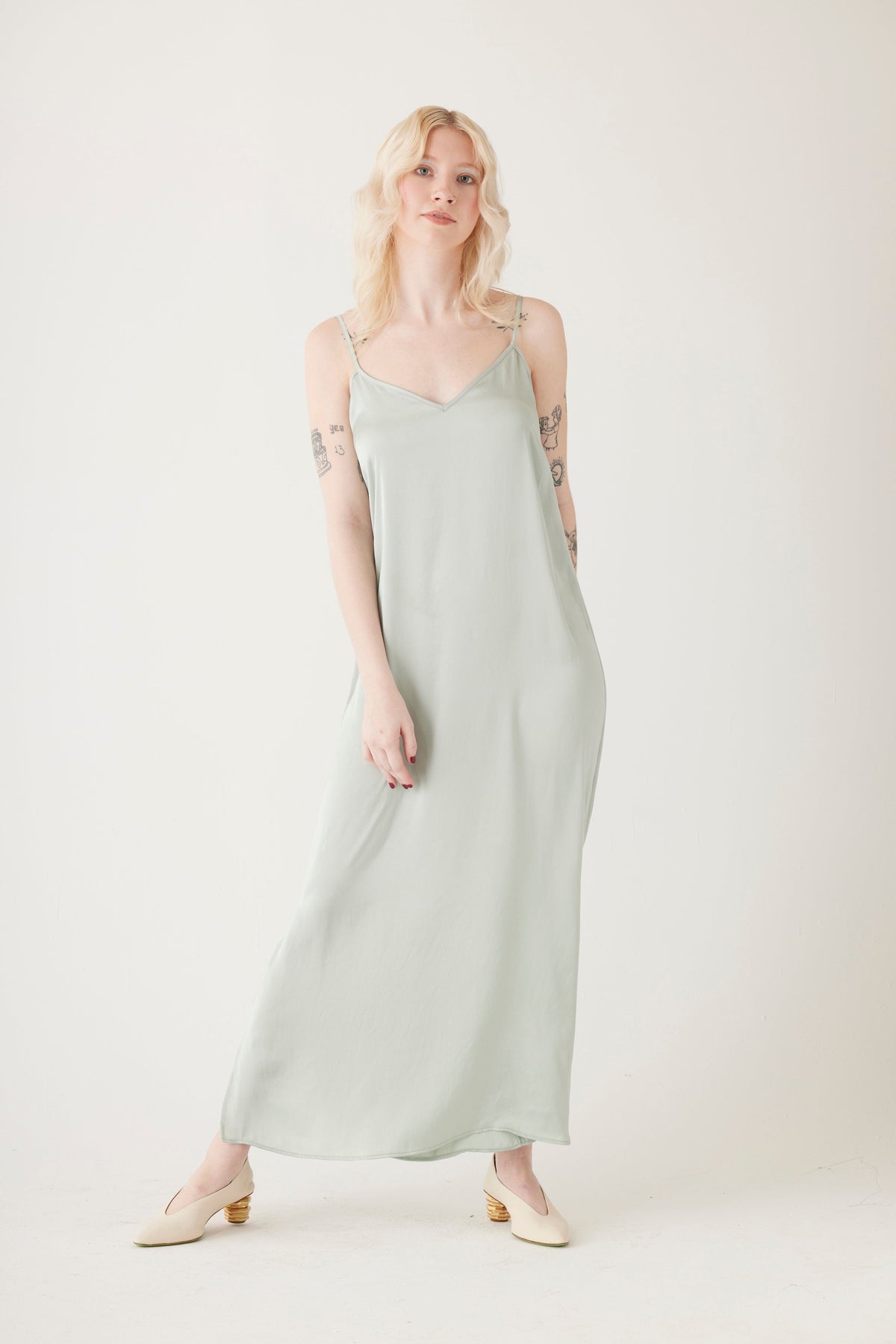 Kate Slip Dress in Japanese Charmeuse Dresses CHRISTINE ALCALAY - 8