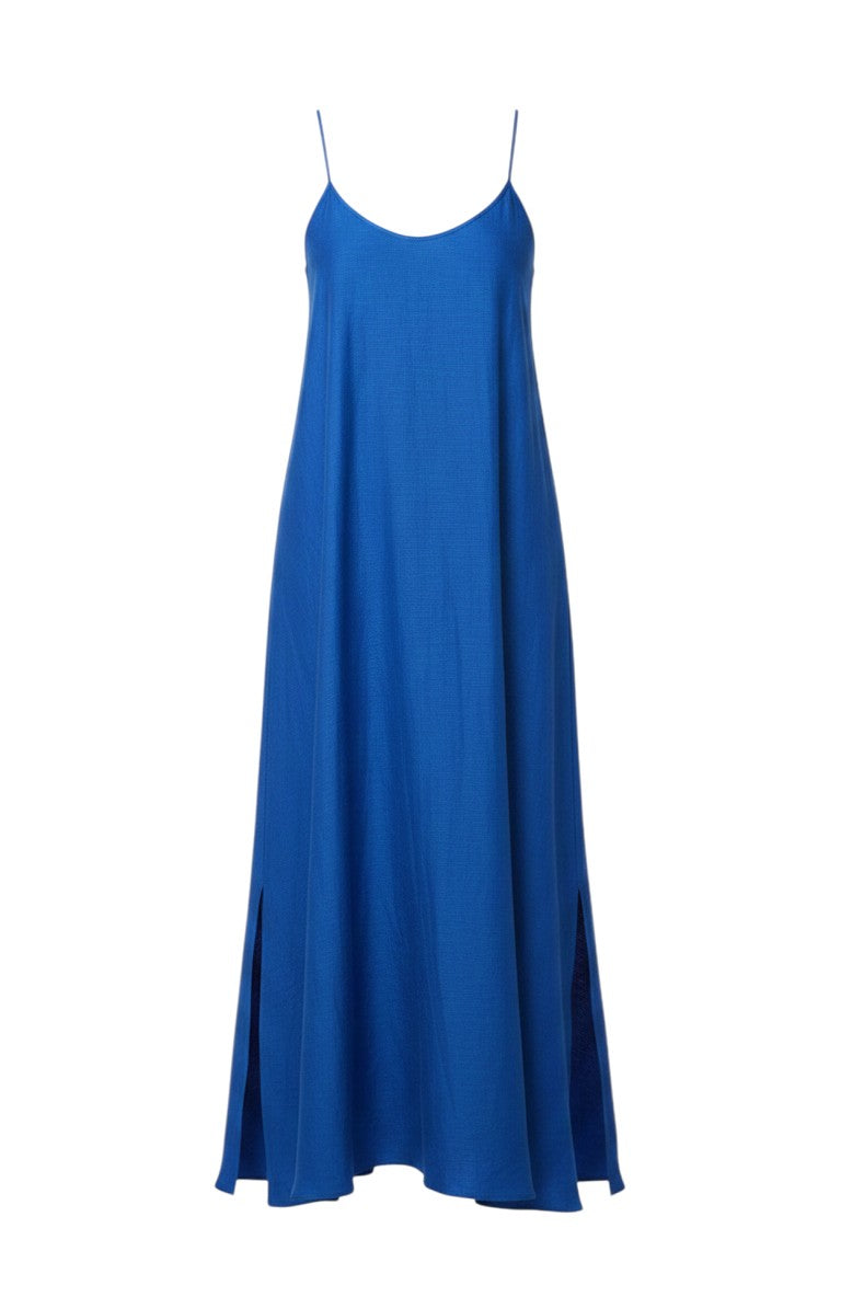 Calista Cupro Dress in Lapis Blue Dresses CHRISTINE ALCALAY - 6