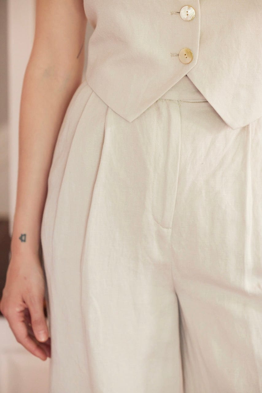 Amandine Pant in Linen Blend Pants CHRISTINE ALCALAY