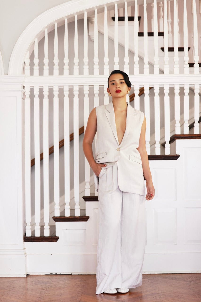 Amandine Pant in Linen Blend Pants CHRISTINE ALCALAY