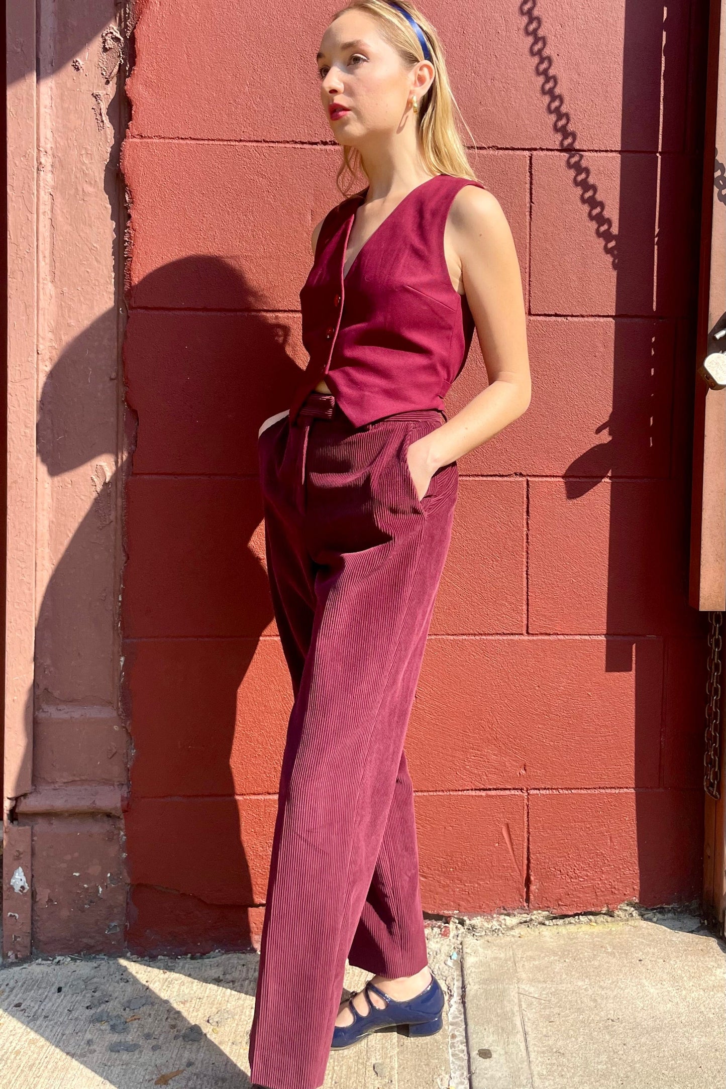 Piper Pant in Fine Wale Corduroy Pants CHRISTINE ALCALAY