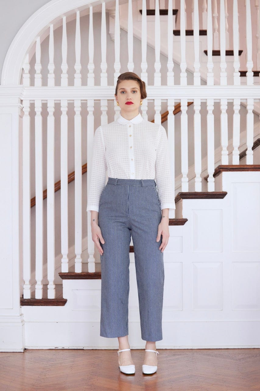 Piper Pant in Striped Denim Pants CHRISTINE ALCALAY