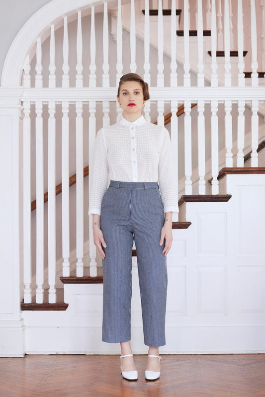 Piper Pant in Striped Denim Pants CHRISTINE ALCALAY