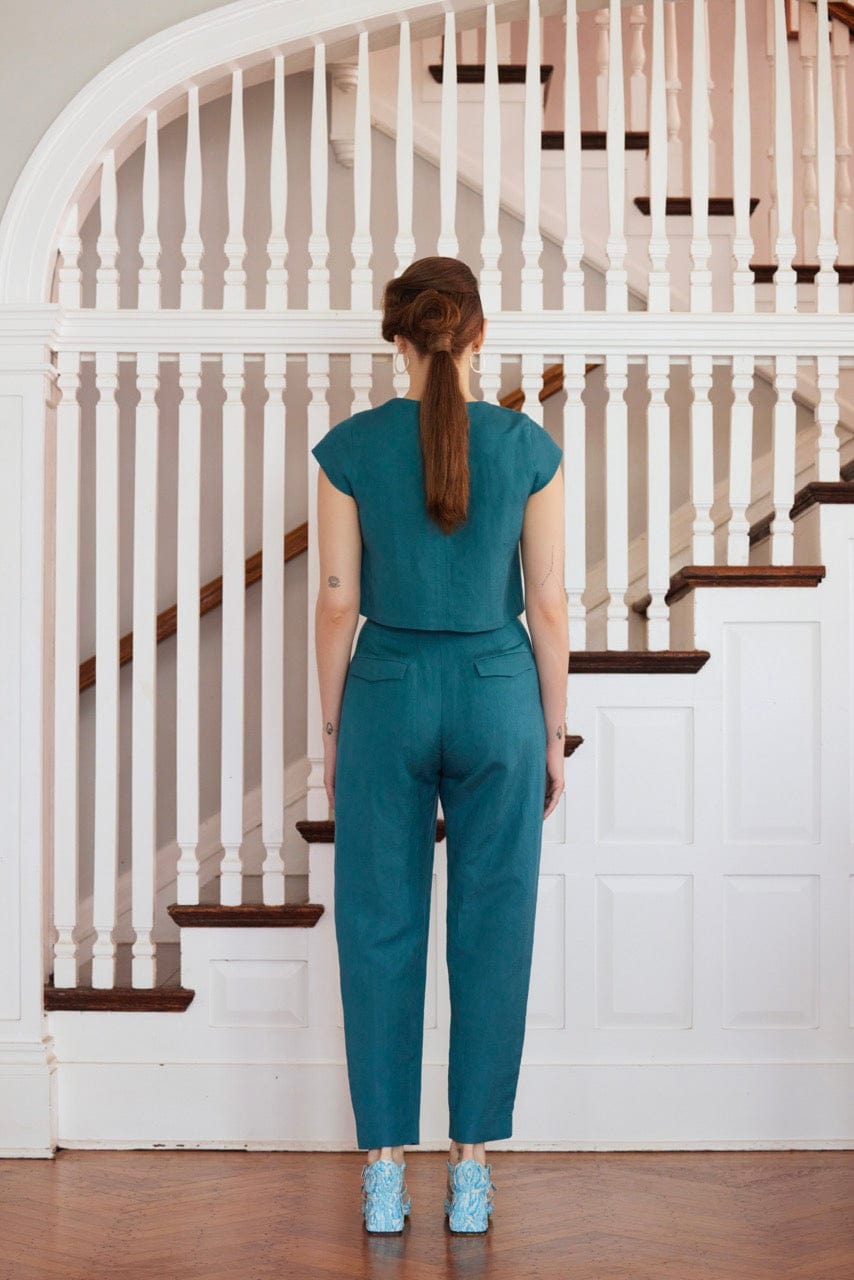 Sophia Tapered Pant in Linen Pants CHRISTINE ALCALAY