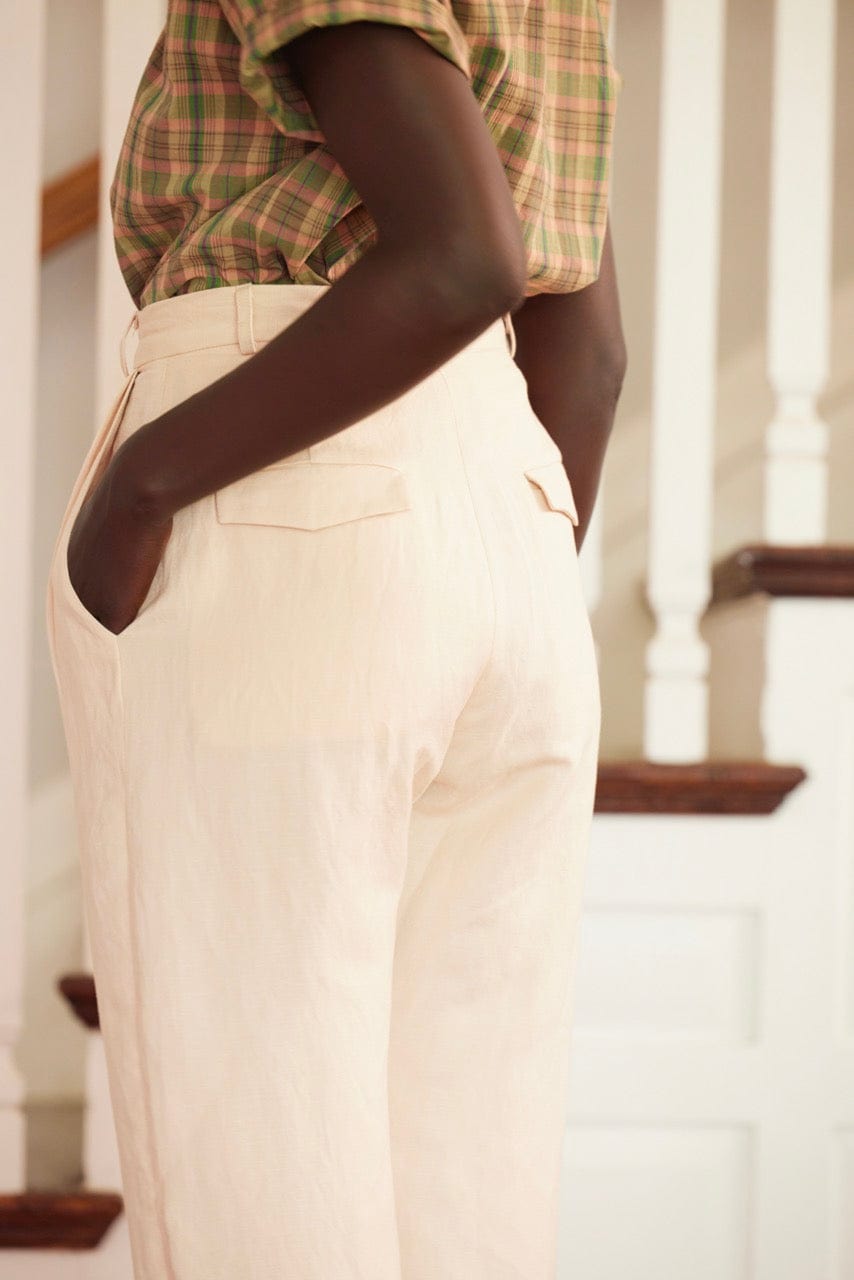 Sophia Pant in Linen Blend Pants CHRISTINE ALCALAY