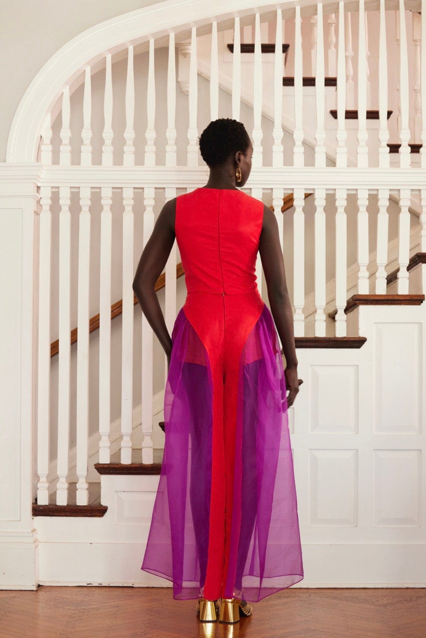 Victoria Pant in Silk Organza/Cupro Linen Blend Pants CHRISTINE ALCALAY