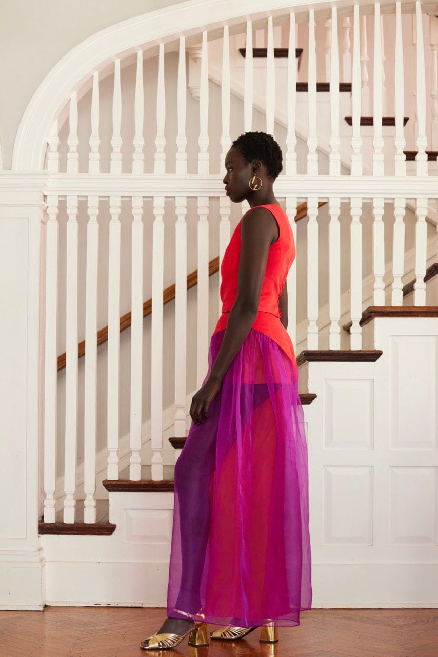 Victoria Pant in Silk Organza/Cupro Linen Blend Pants CHRISTINE ALCALAY