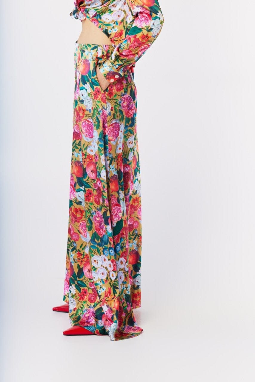Angela Pants in Pom Floral Washed Silk Pants CHRISTINE ALCALAY - 5