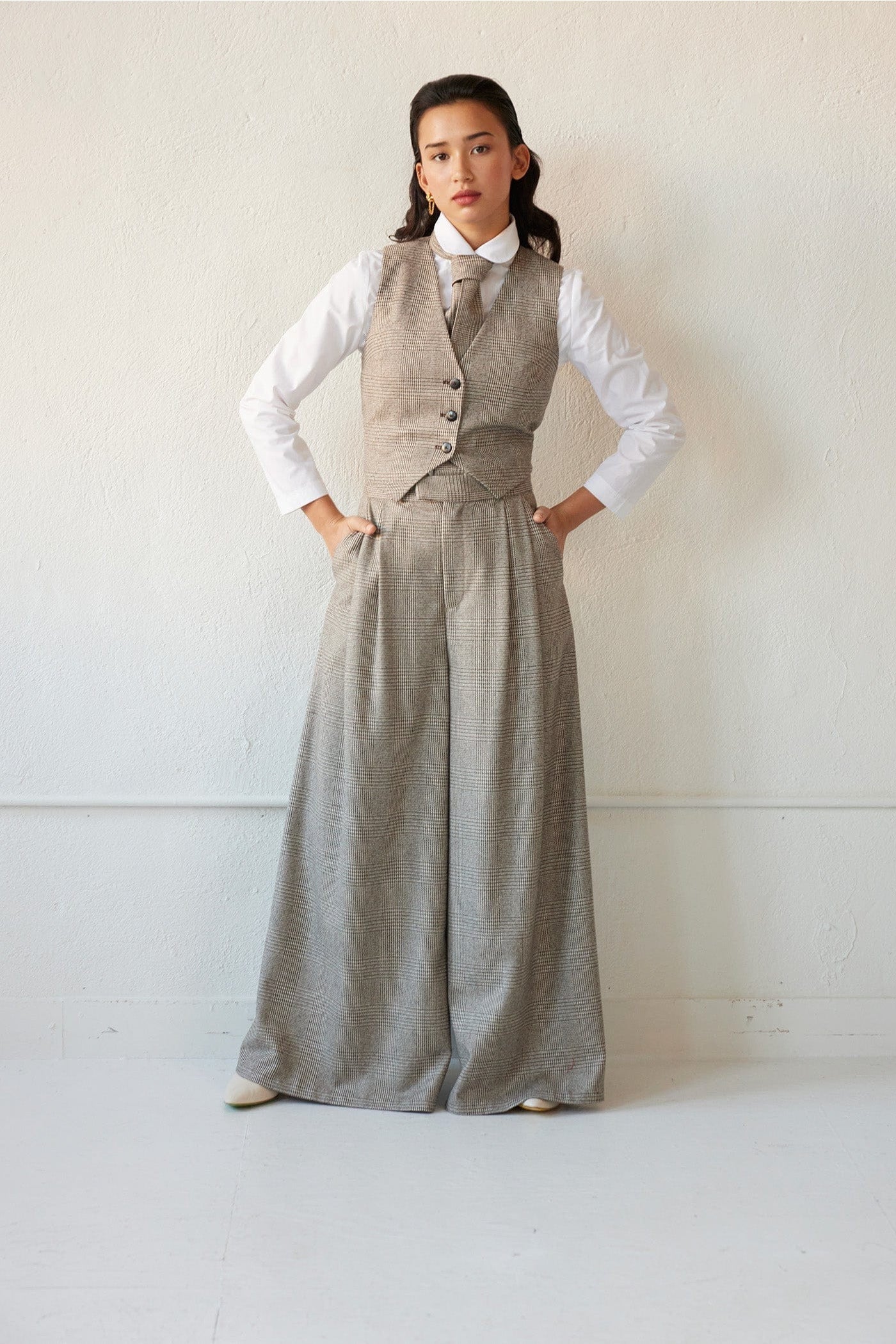 Katherine Pant in Fireside Plaid Wool Pants CHRISTINE ALCALAY