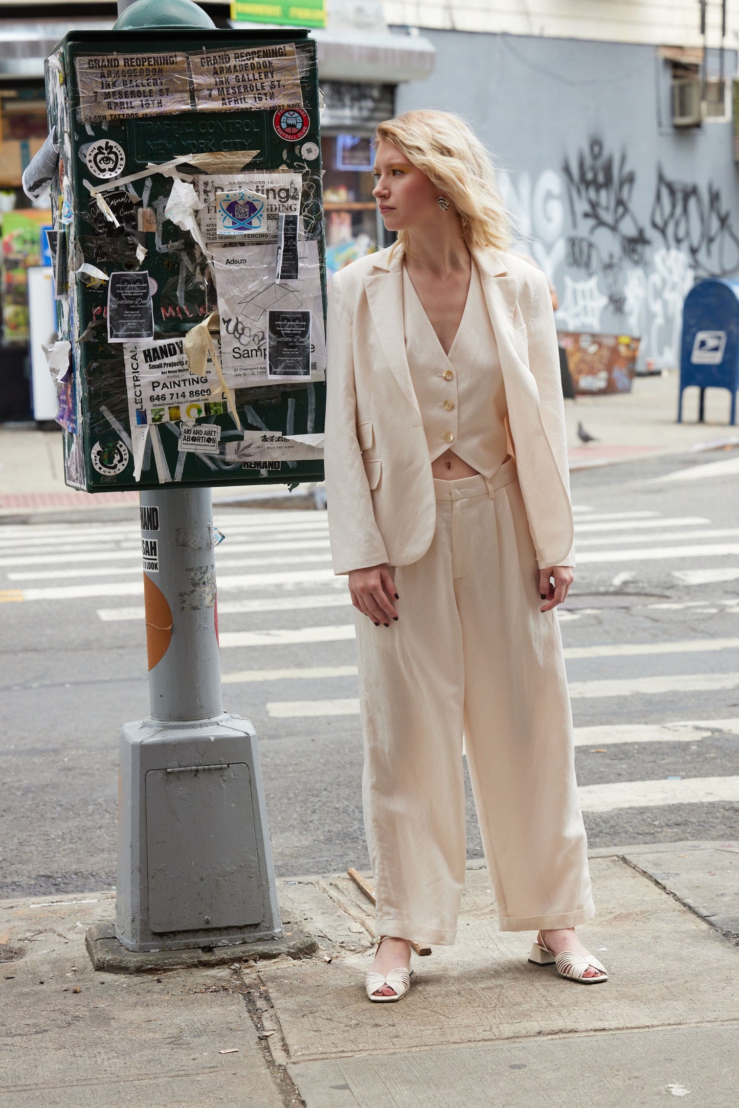 Charlie Pant in Linen Blend Pants CHRISTINE ALCALAY