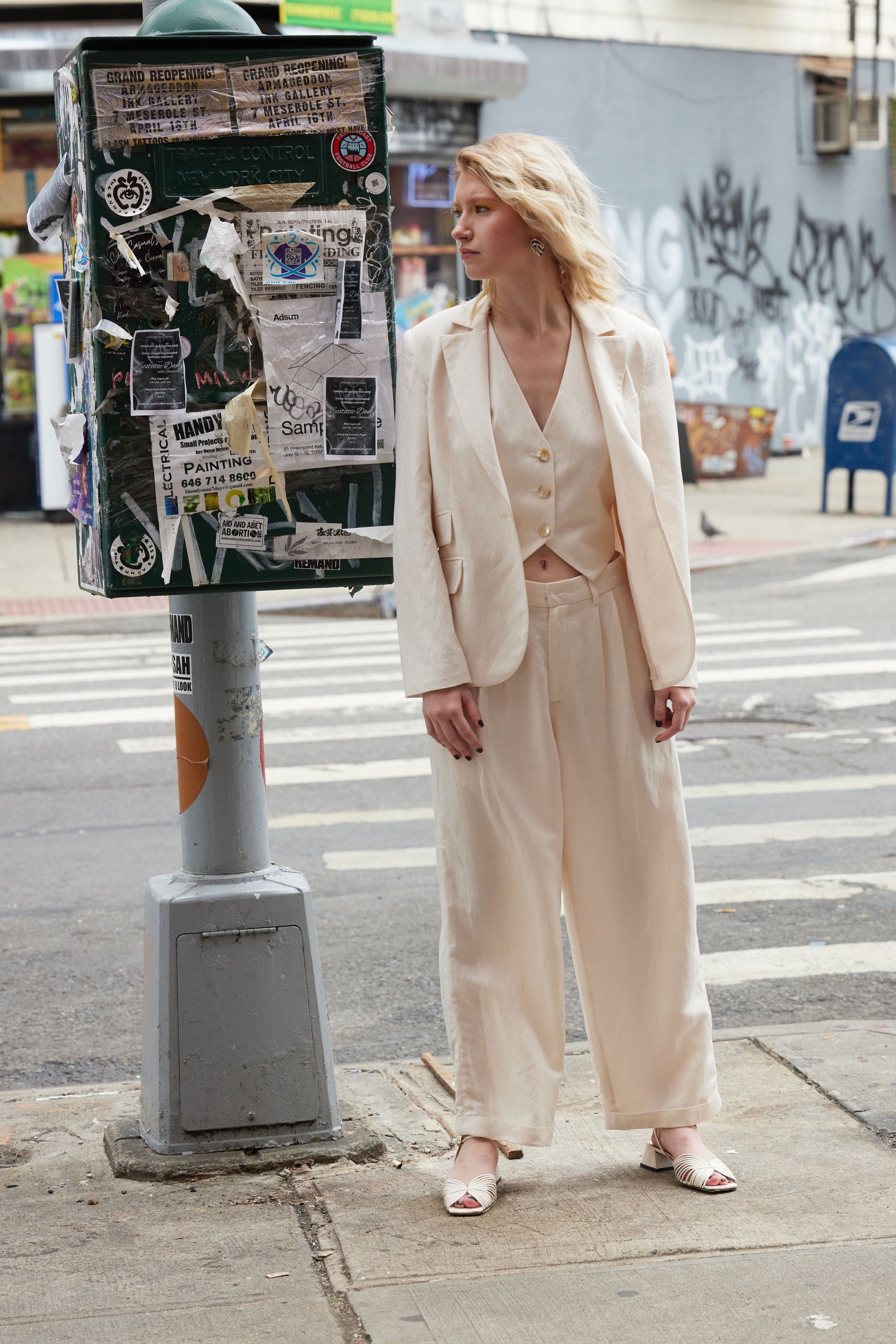 Charlie Pant in Linen Blend Pants CHRISTINE ALCALAY