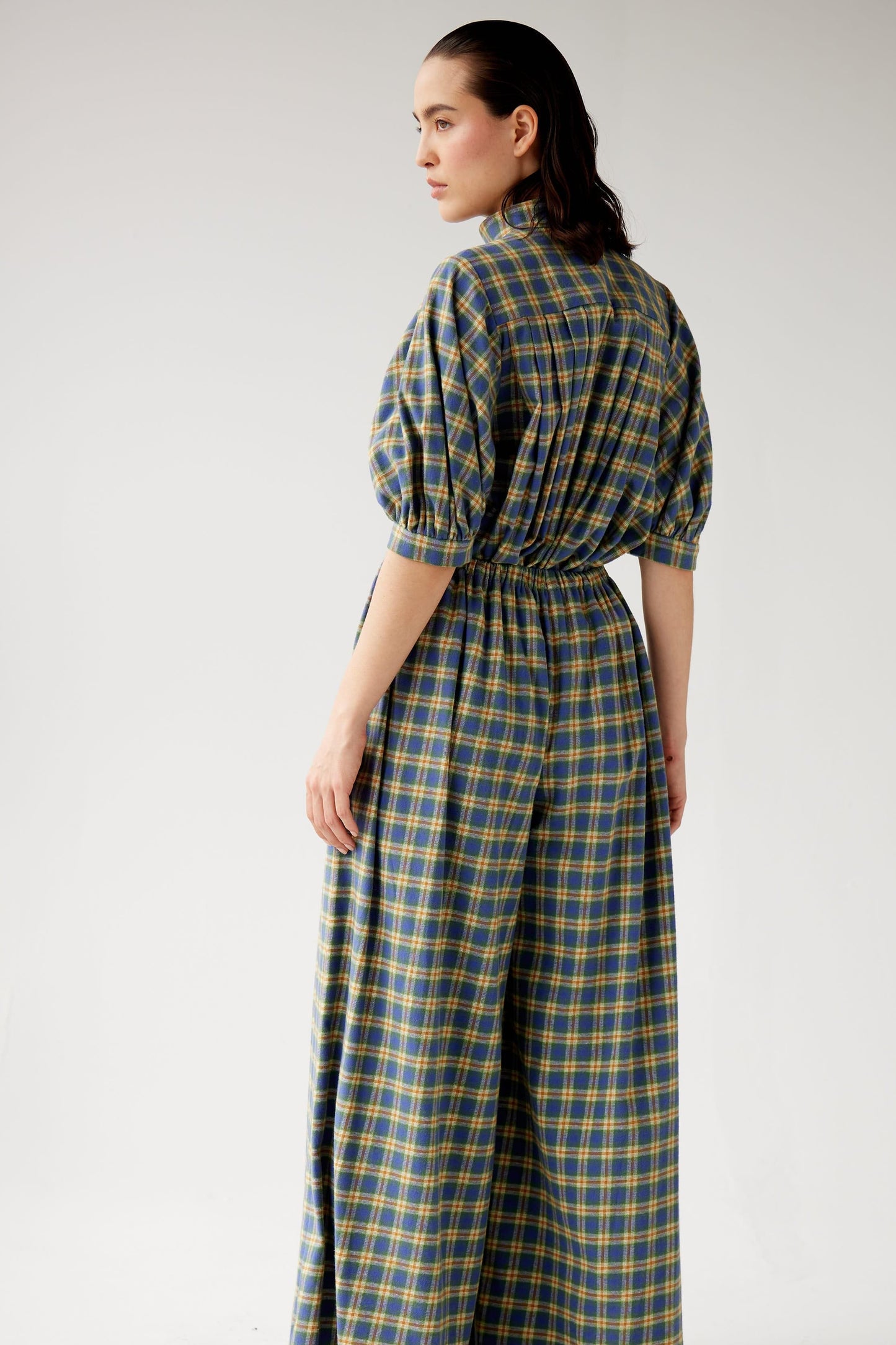 Gretchen Pant in Horizon Plaid Cotton Flannel Pants CHRISTINE ALCALAY