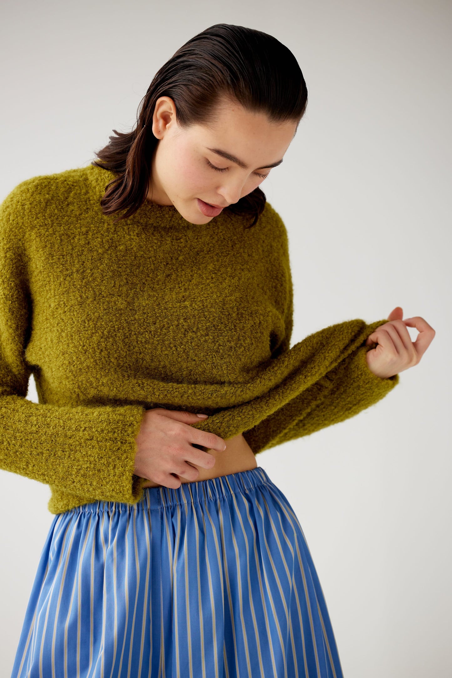 Gretchen Pant in Sky Stripe Cotton Pants CHRISTINE ALCALAY