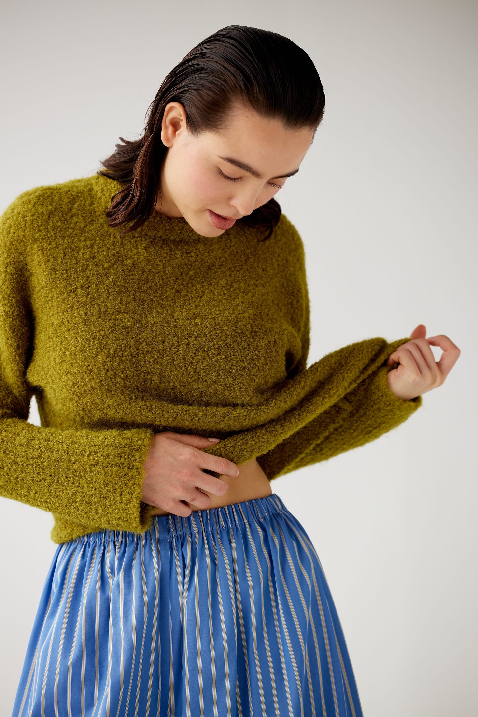 Gretchen Pant in Sky Stripe Cotton Pants CHRISTINE ALCALAY