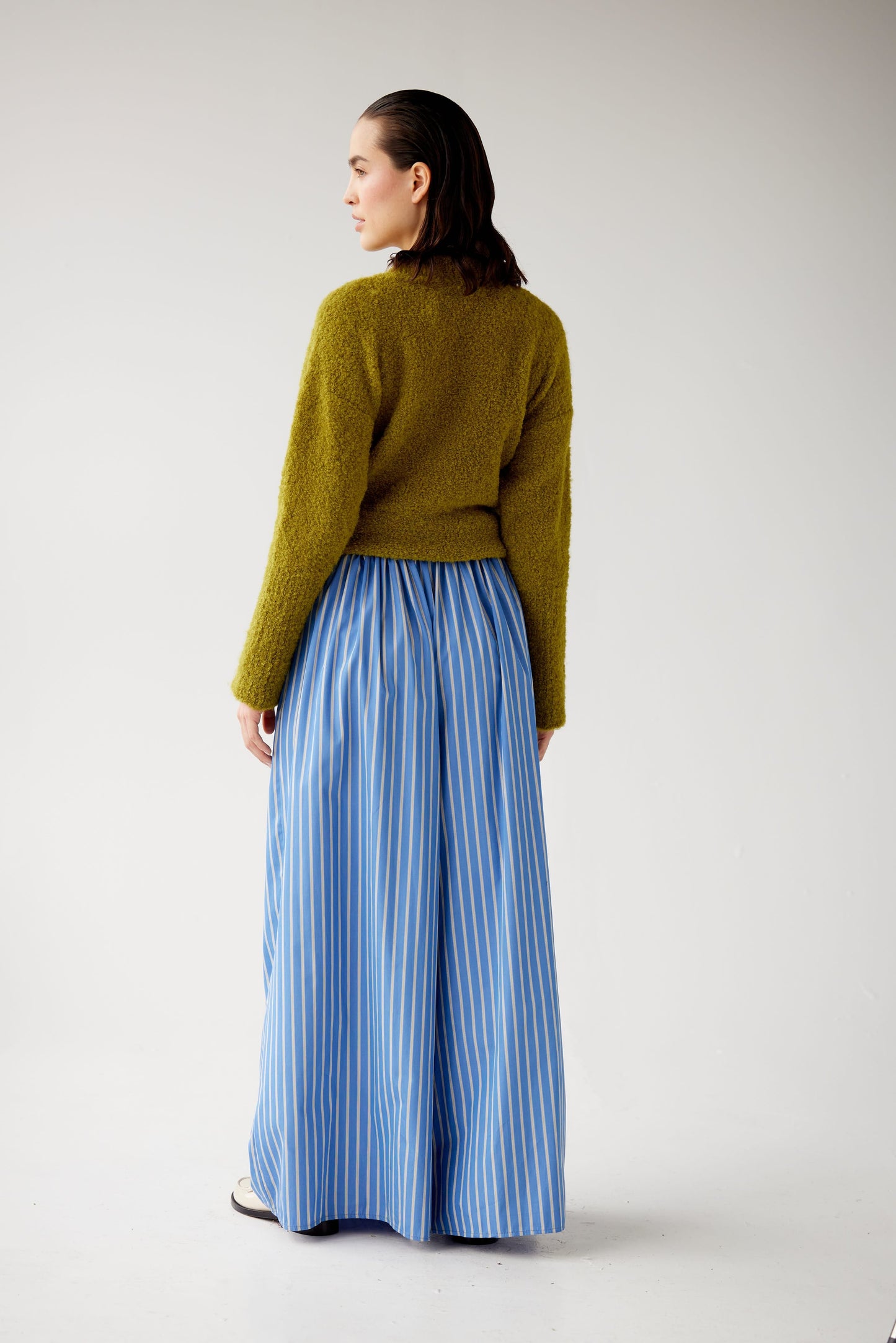 Gretchen Pant in Sky Stripe Cotton Pants CHRISTINE ALCALAY