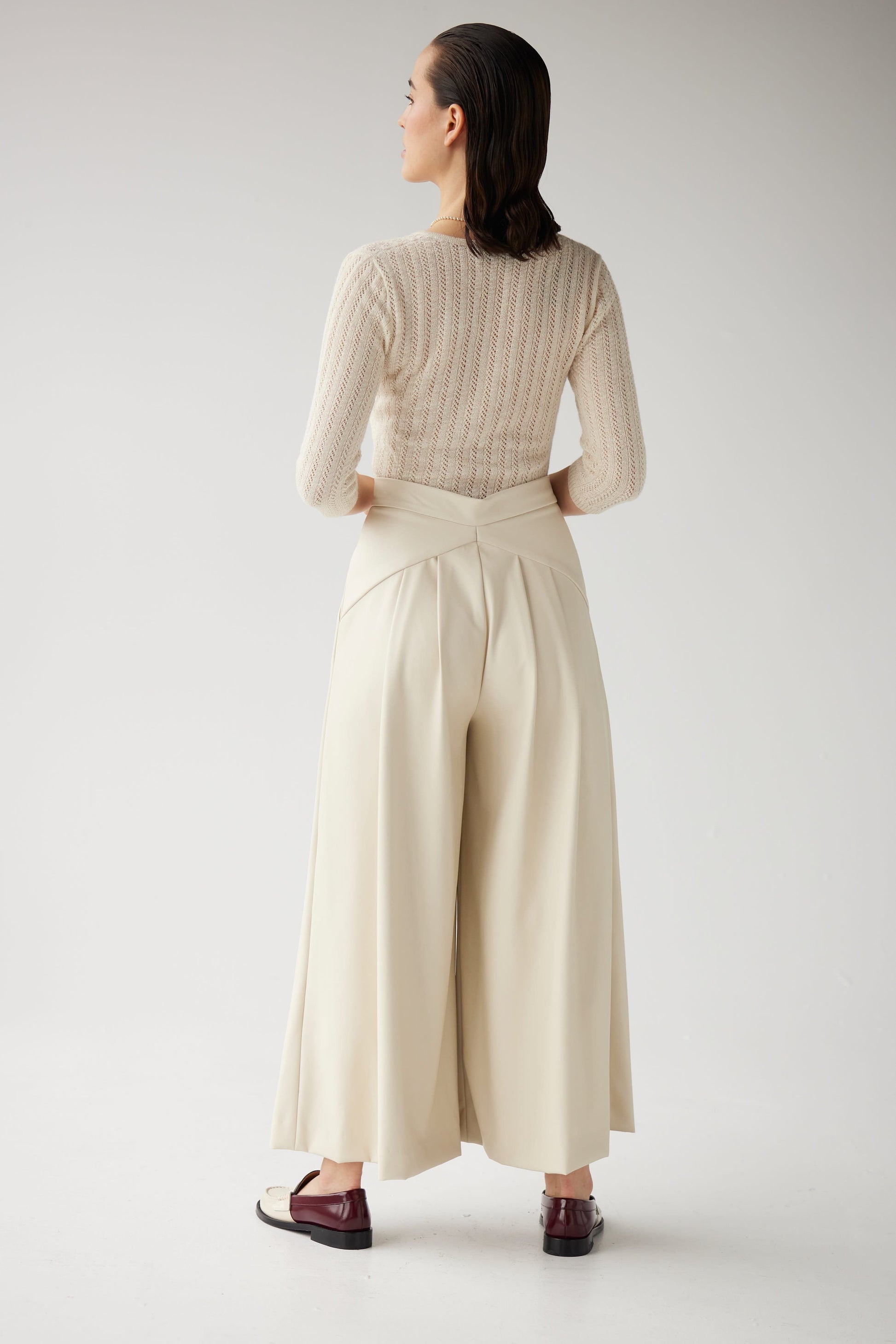 Kat Cropped Pant in Pleatherette Pants CHRISTINE ALCALAY