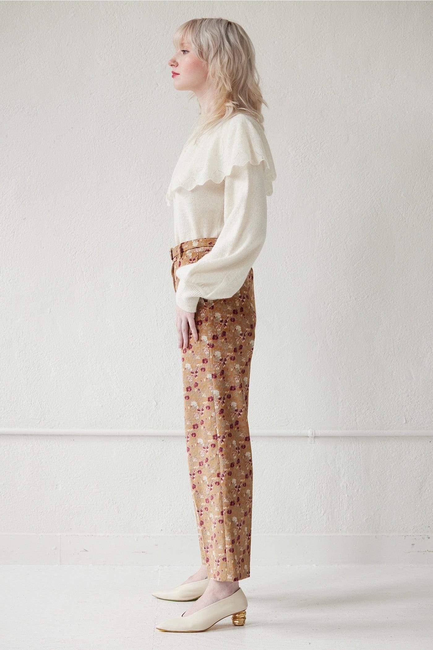 Piper Pant in in Italian Floral Velvet Pants CHRISTINE ALCALAY