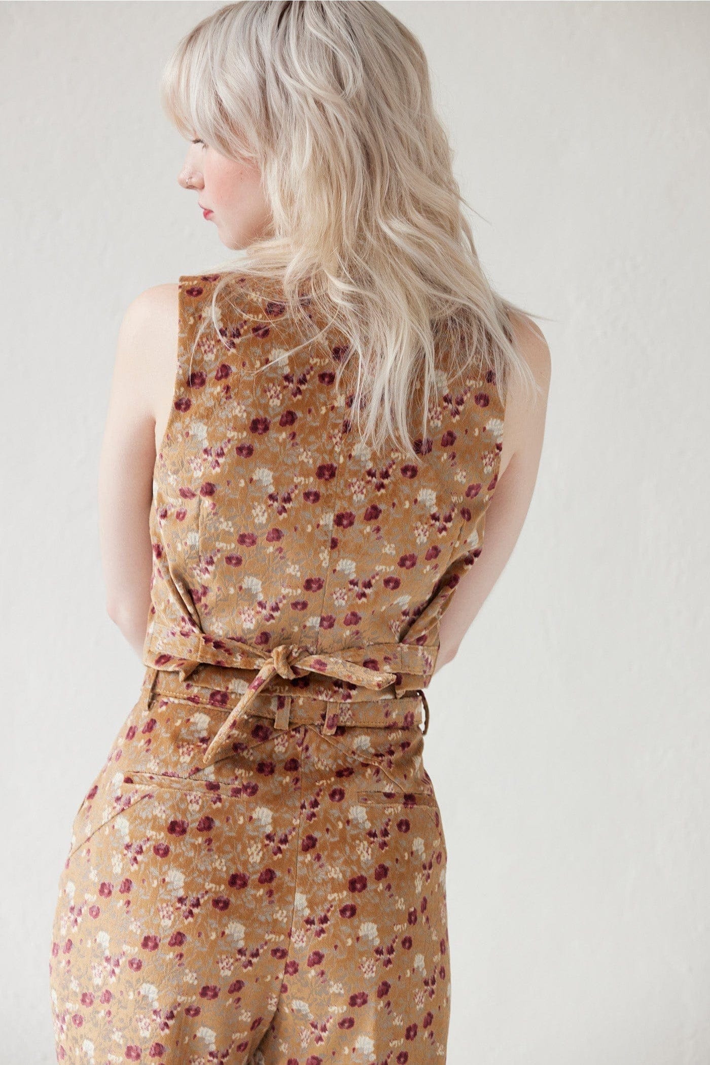 Piper Pant in in Italian Floral Velvet Pants CHRISTINE ALCALAY