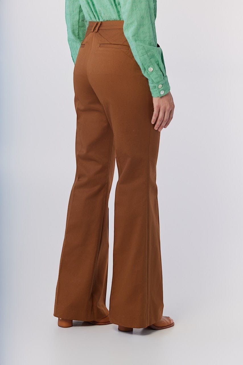 Sandy Cotton Twill Trouser in Cigar Pants CHRISTINE ALCALAY - 4