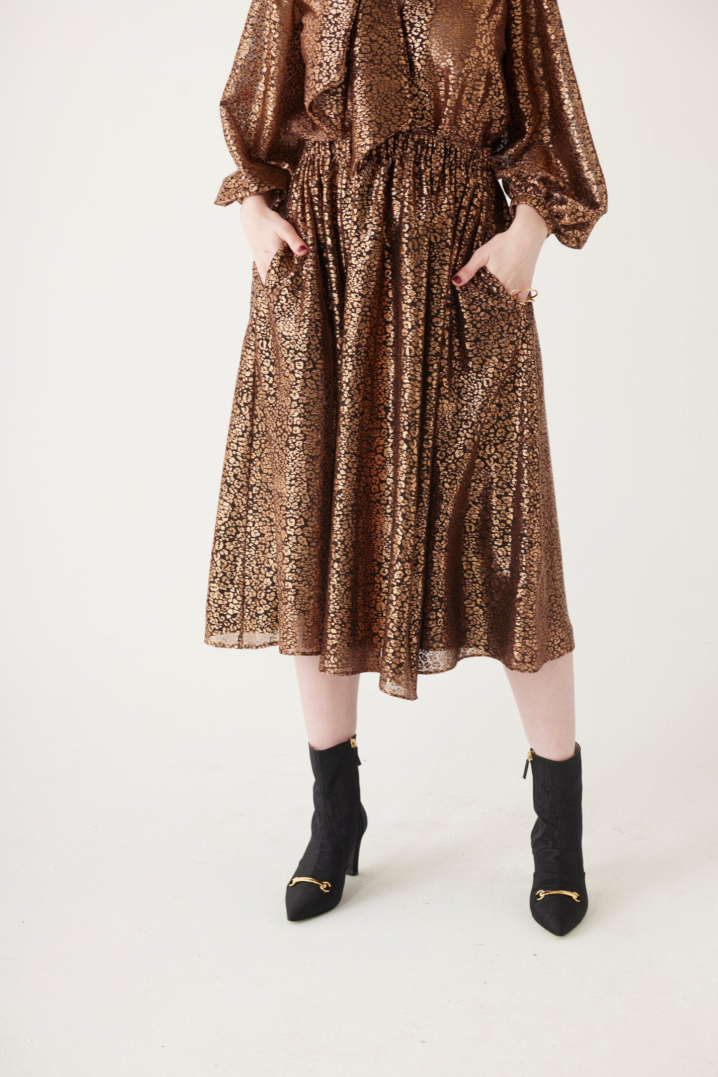 Erica Skirt in Metallic Skirts CHRISTINE ALCALAY