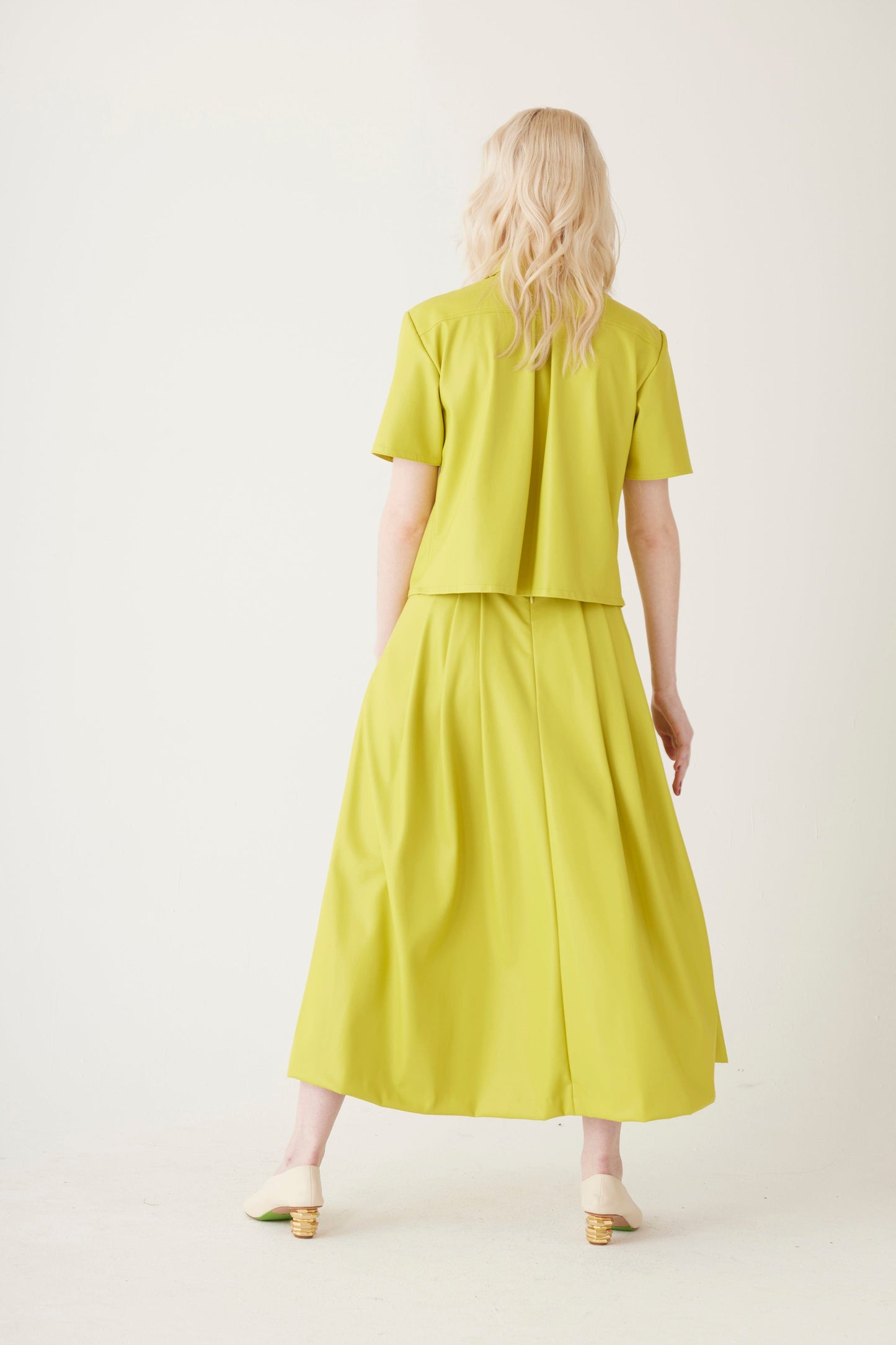 Audrey Midi Skirt in Pleatherette Skirts CHRISTINE ALCALAY