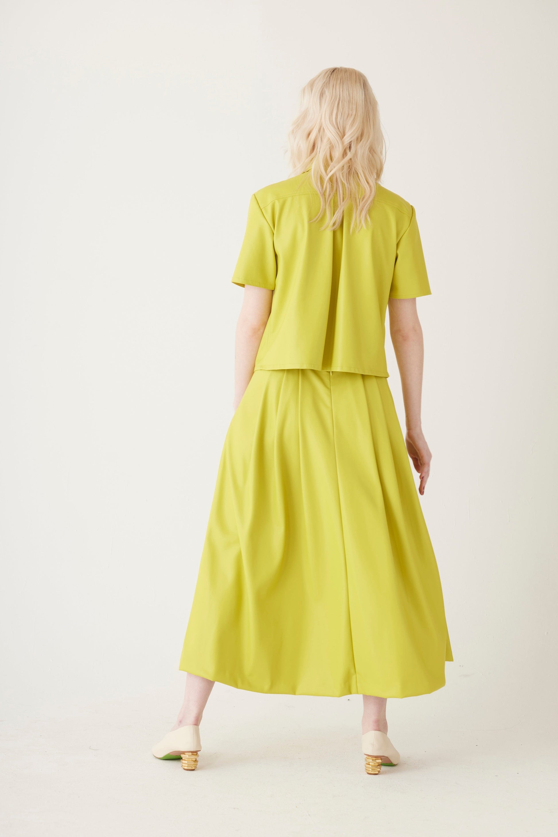 Audrey Midi Skirt in Pleatherette Skirts CHRISTINE ALCALAY