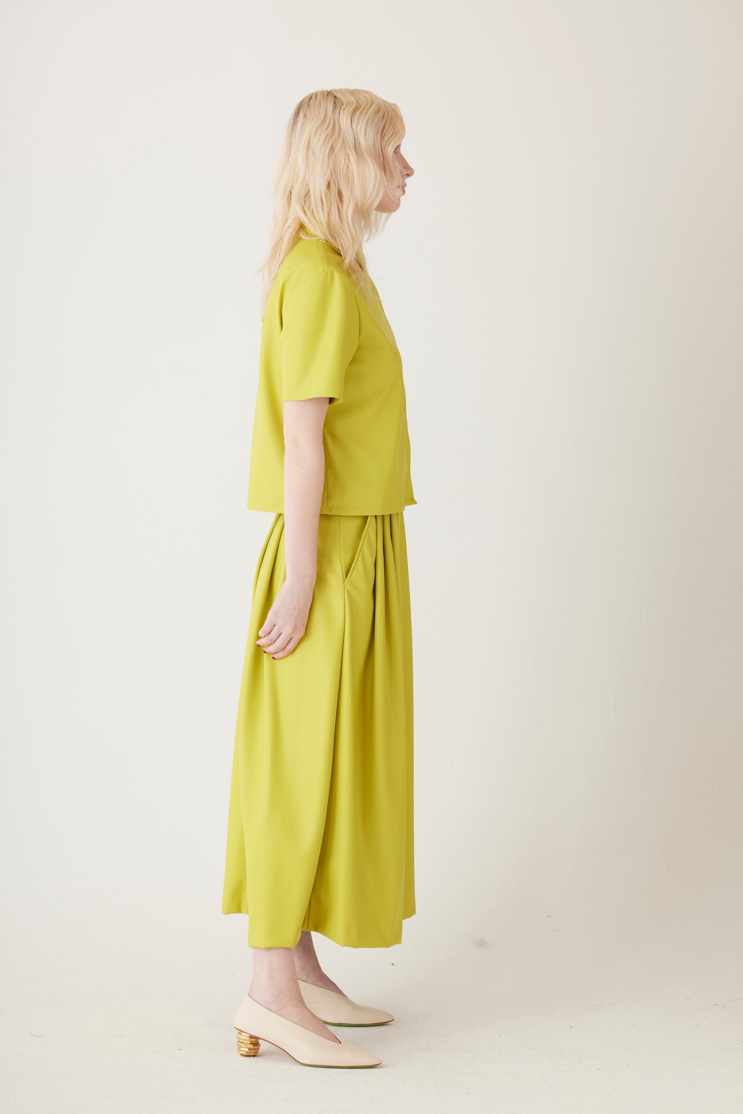 Audrey Midi Skirt in Pleatherette Skirts CHRISTINE ALCALAY