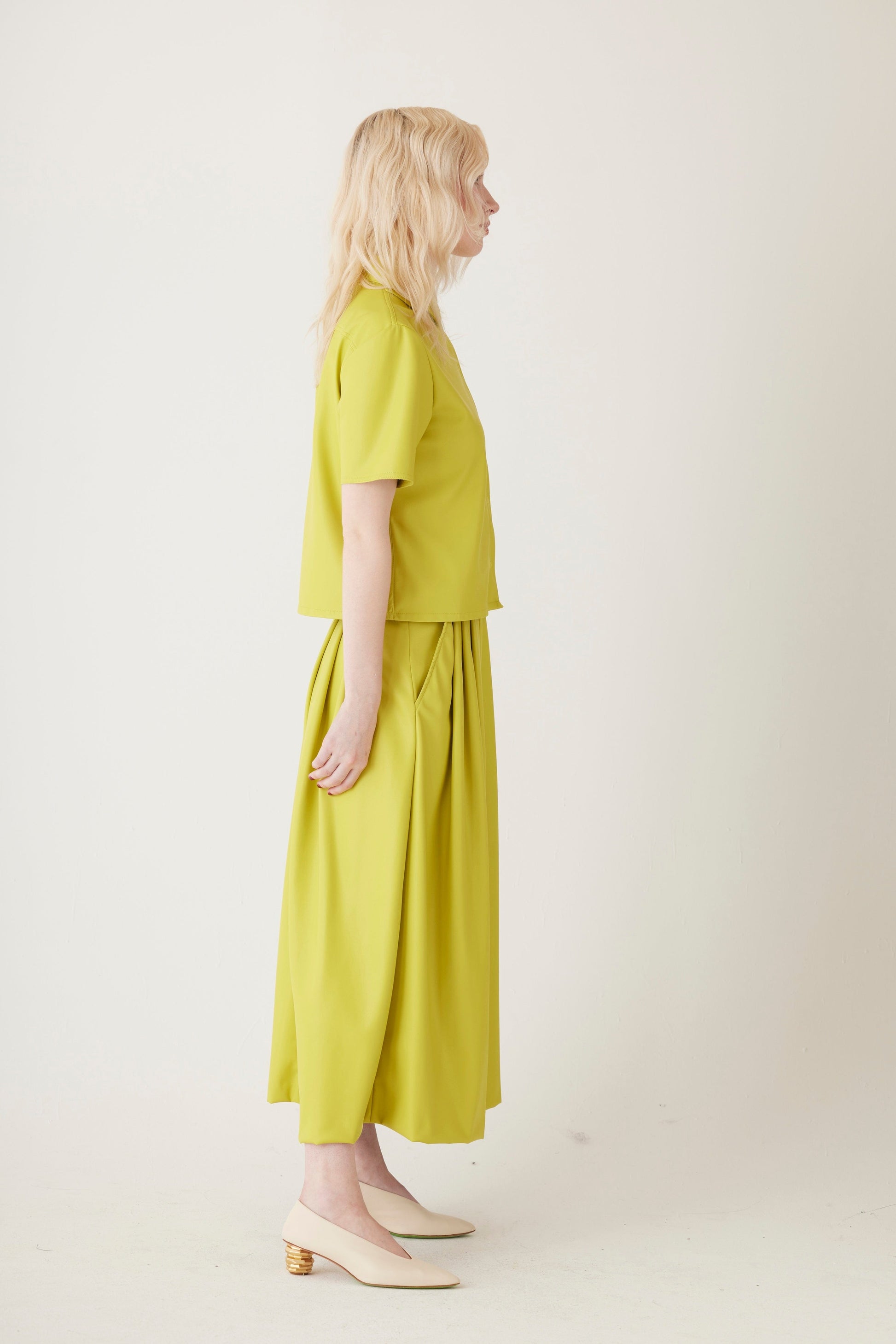 Audrey Midi Skirt in Pleatherette Skirts CHRISTINE ALCALAY