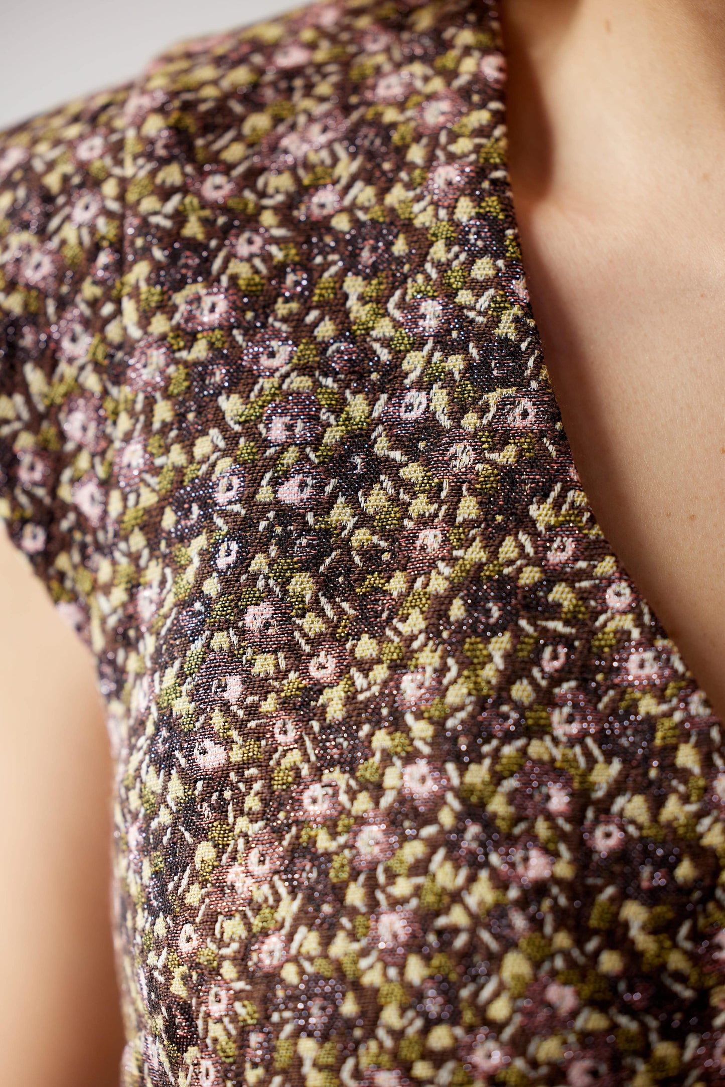 Audrey Skirt in Ditzy Floral Brocade Skirts CHRISTINE ALCALAY