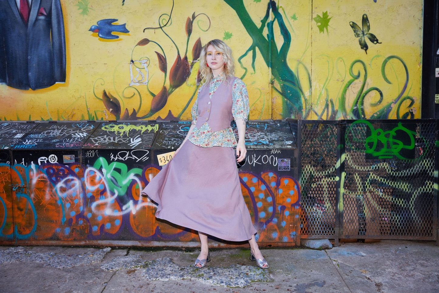 Christine Skirt in Linen Blend Bottoms CHRISTINE ALCALAY