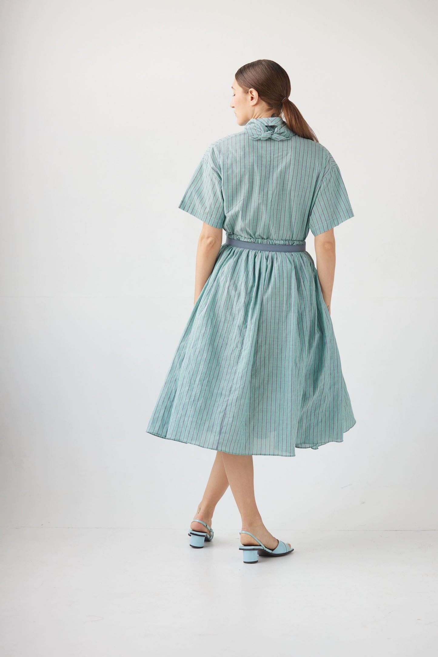 Erica Skirt in Striped Voile Skirts CHRISTINE ALCALAY   