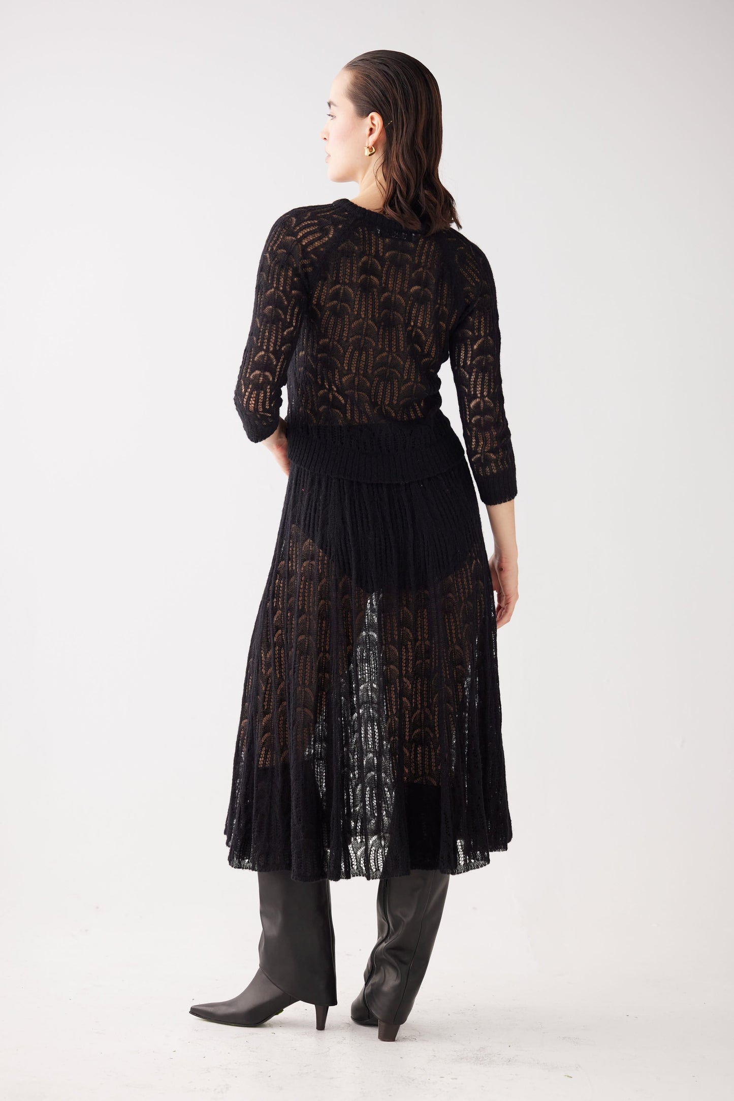 SAMPLE FW25 - Erin Lace Knit Skirt Samples CHRISTINE ALCALAY