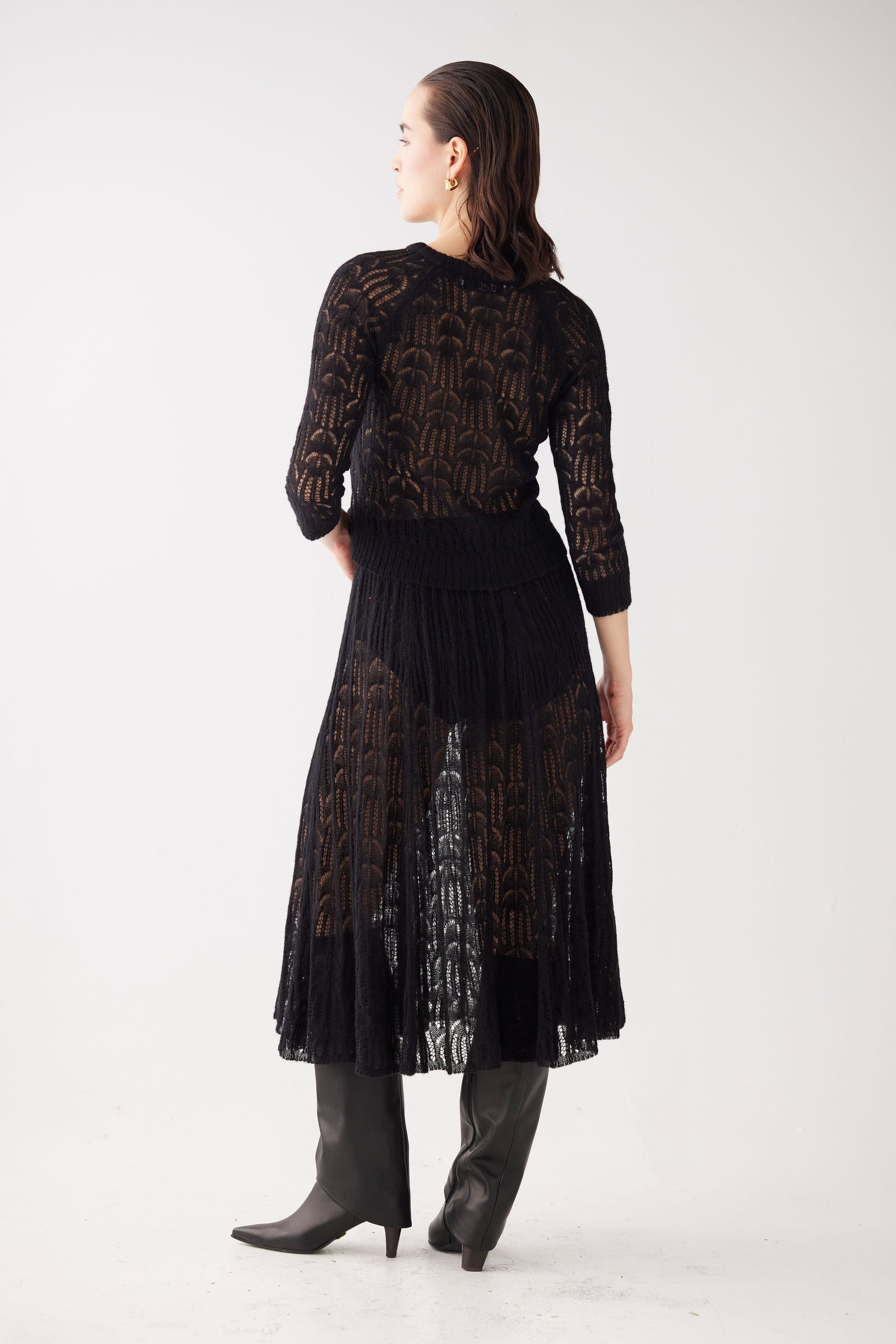 SAMPLE FW25 - Erin Lace Knit Skirt Samples CHRISTINE ALCALAY