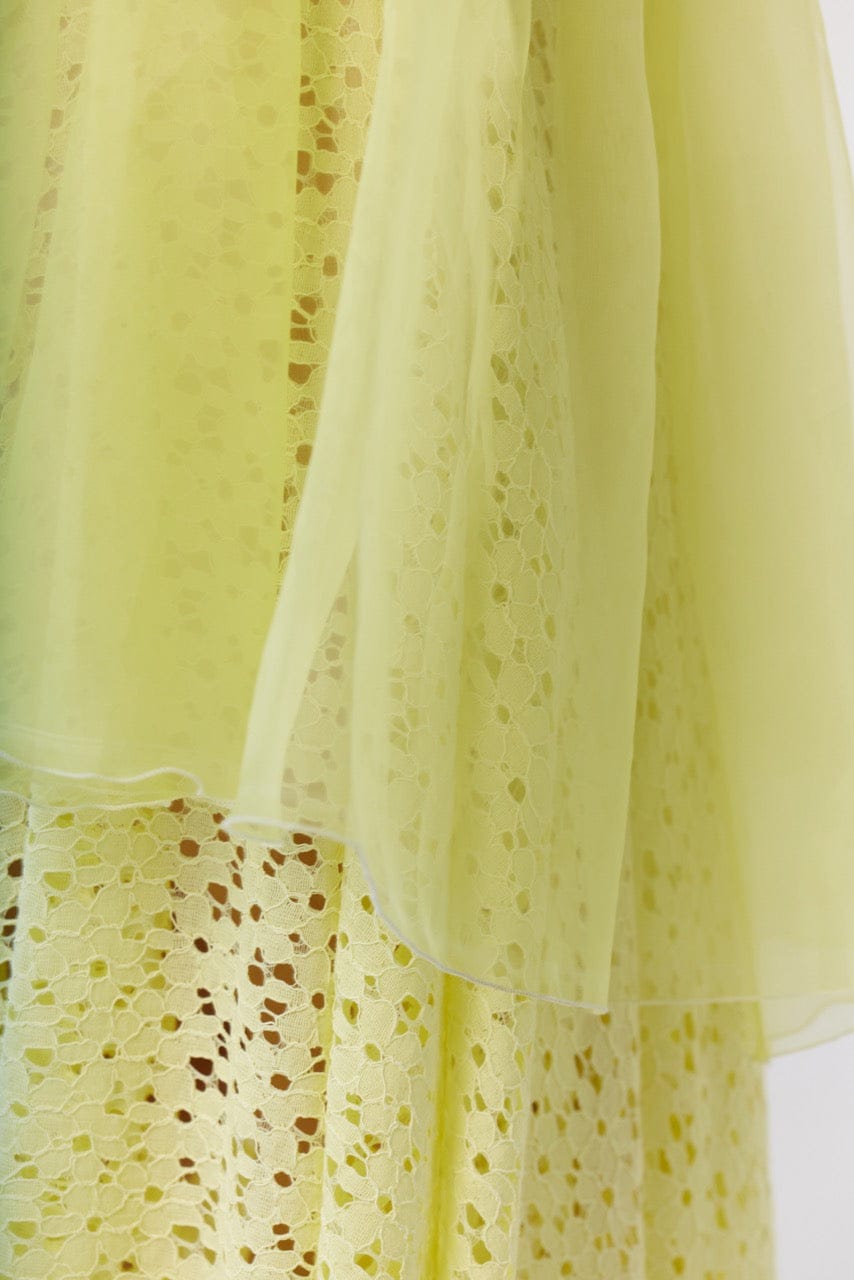 Lou Lou Skirt in Limoncello Corded Lace and Silk Organza Skirts CHRISTINE ALCALAY - 5