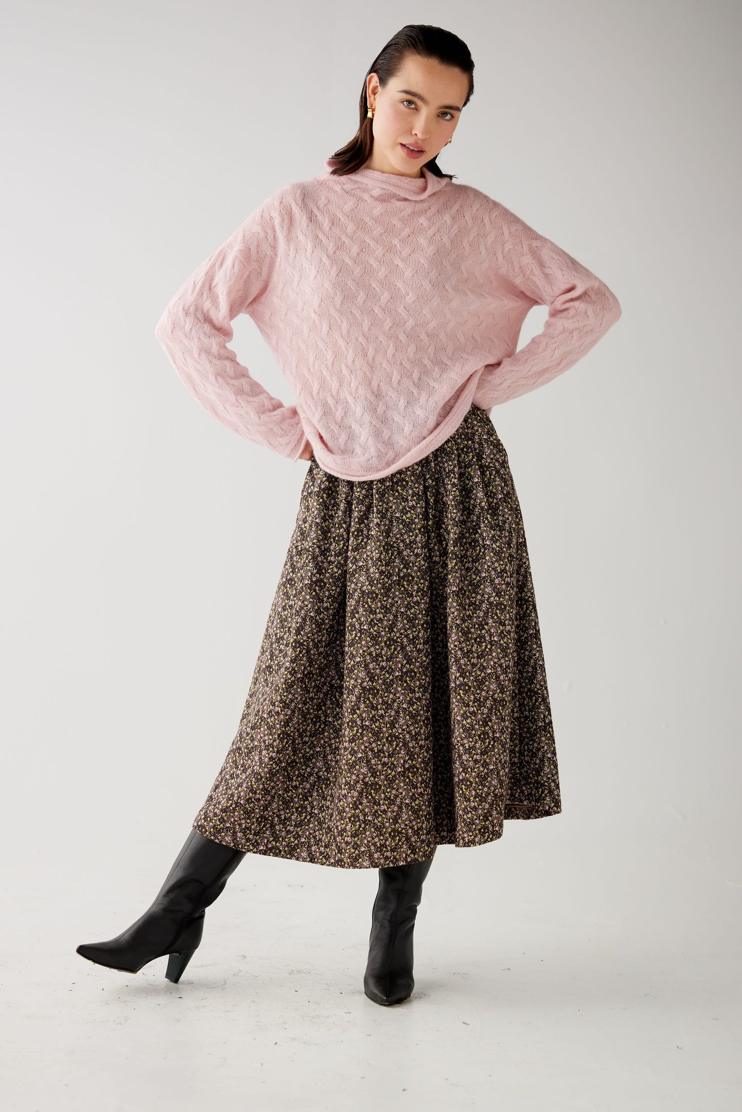 SAMPLE FW25 - Bianca Cable Sweater Samples CHRISTINE ALCALAY